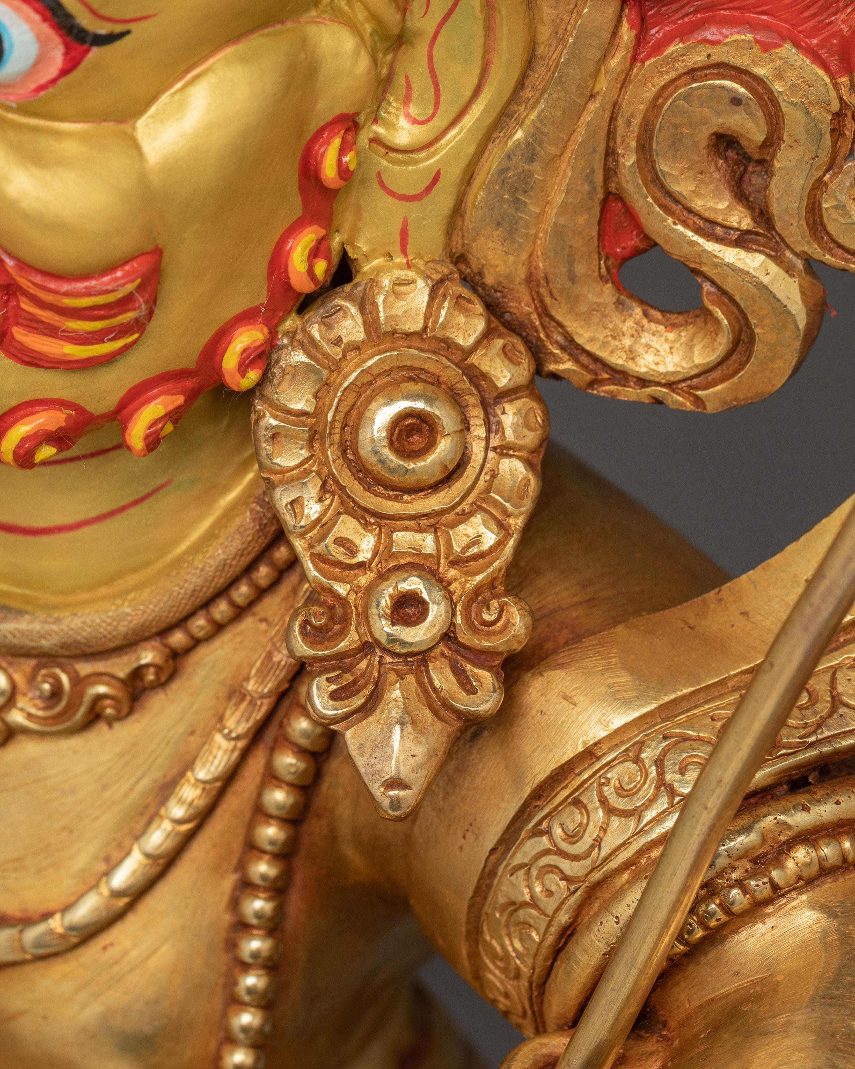 White Dzambhala Statue: Wealth Deity with Dragon