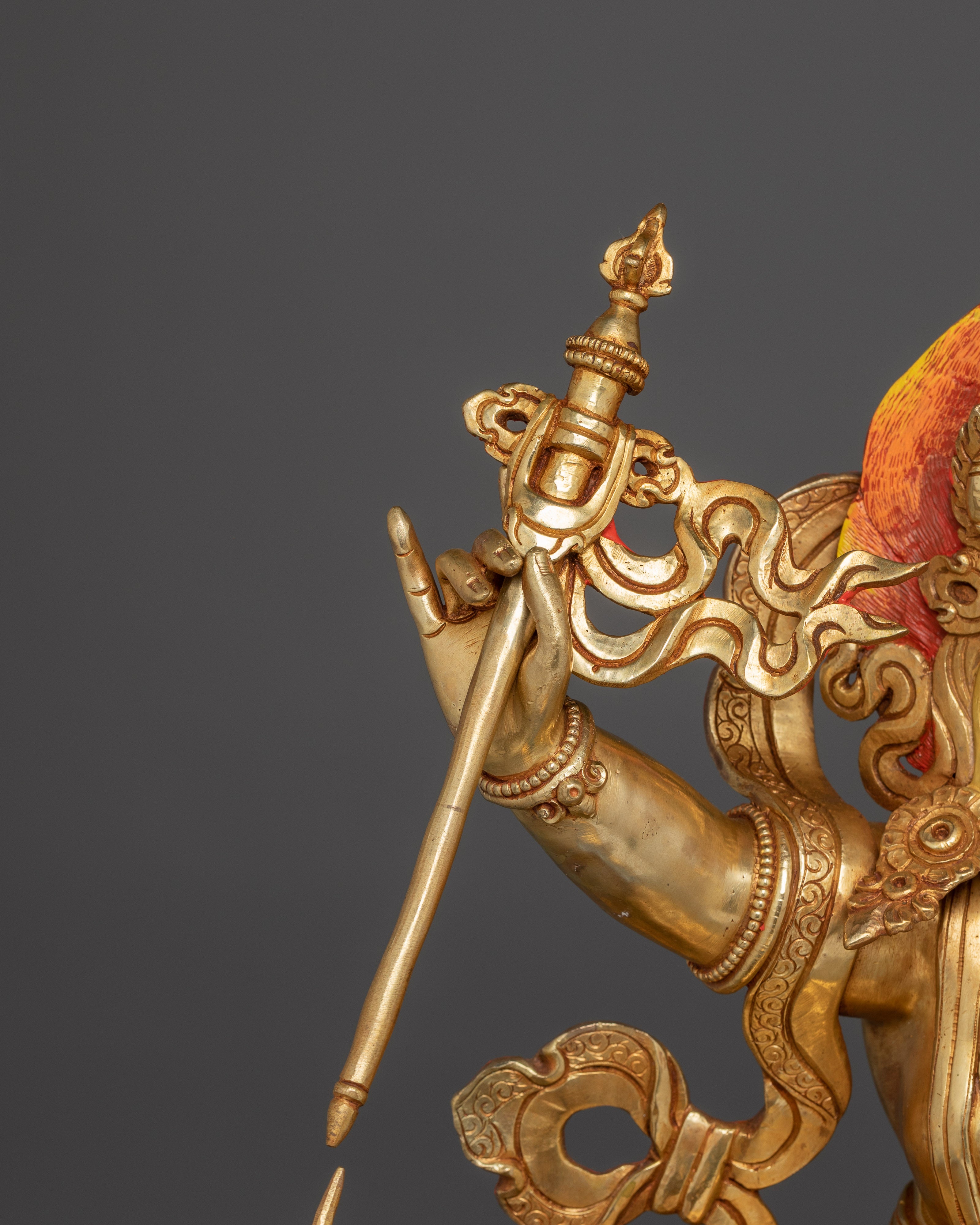 White Dzambhala Statue: Wealth Deity with Dragon