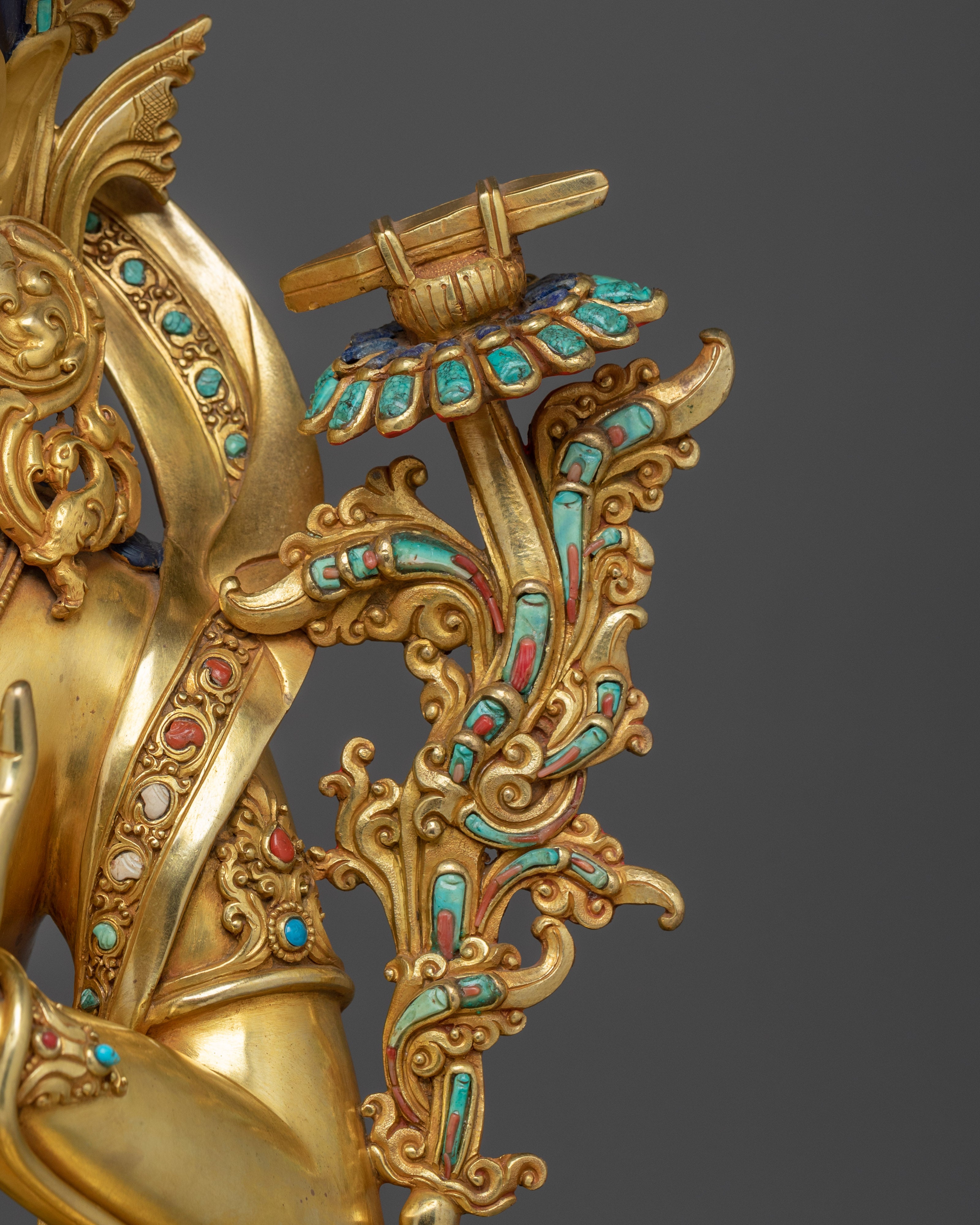 Manjushri Artwork: Golden Spiritual Decor