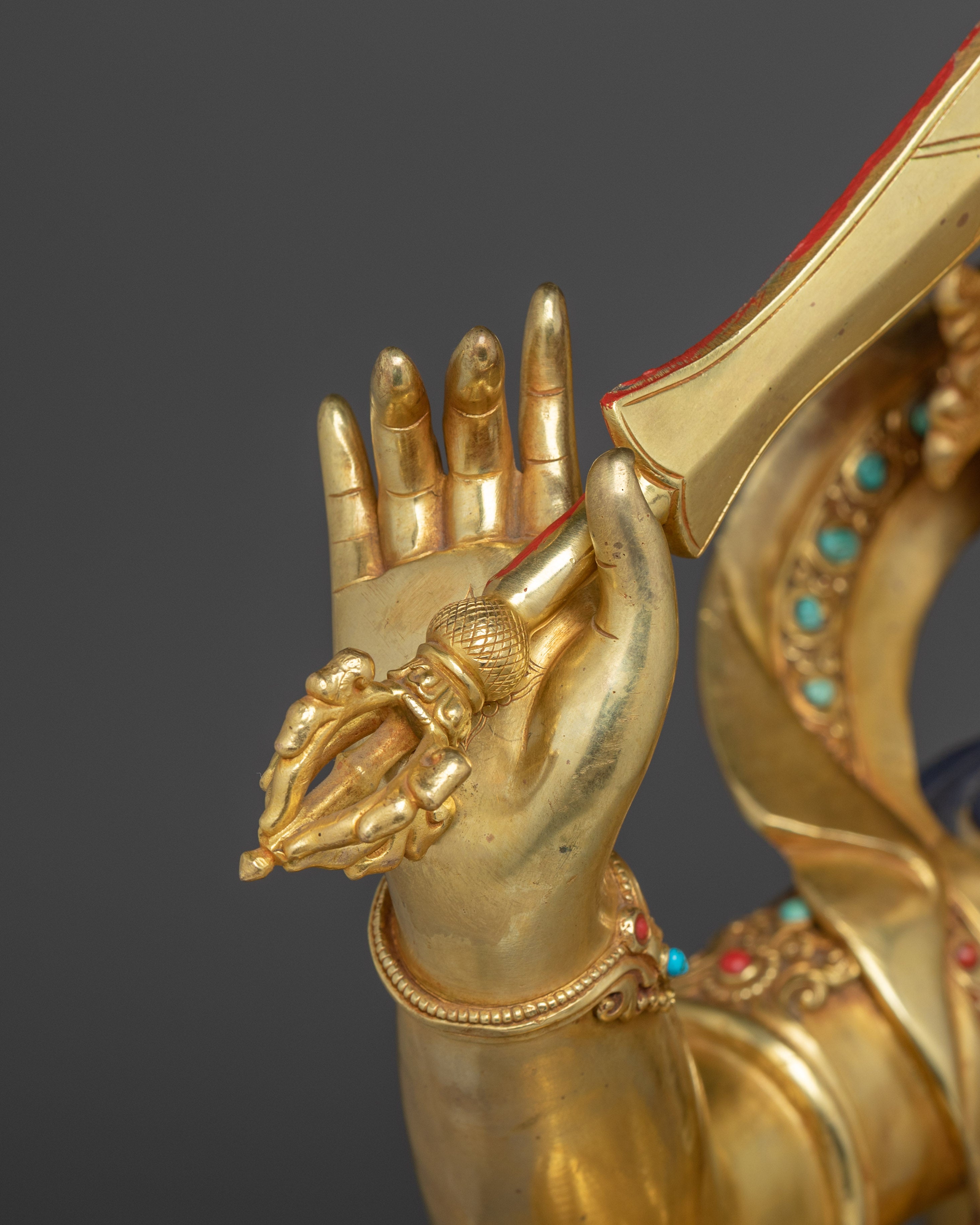 Manjushri Artwork: Golden Spiritual Decor