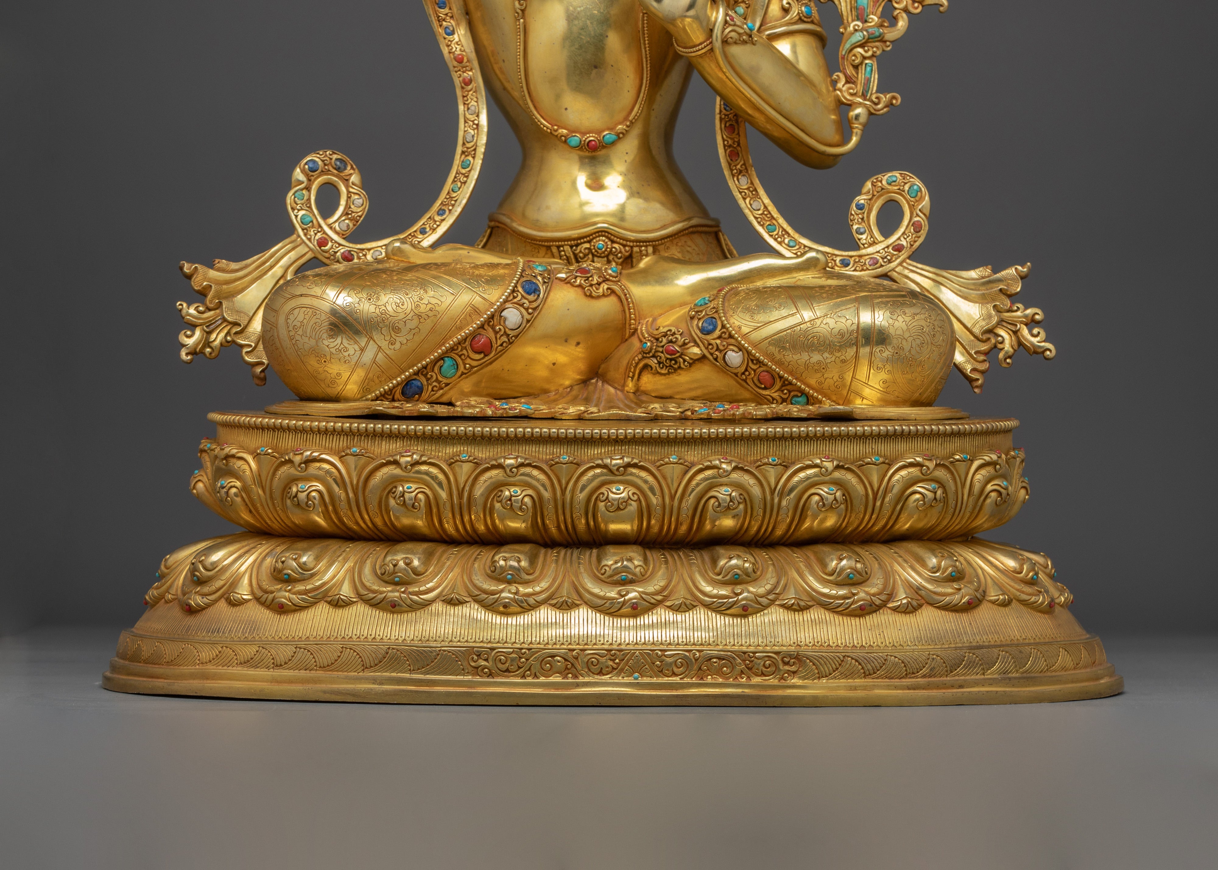 Manjushri Artwork: Golden Spiritual Decor