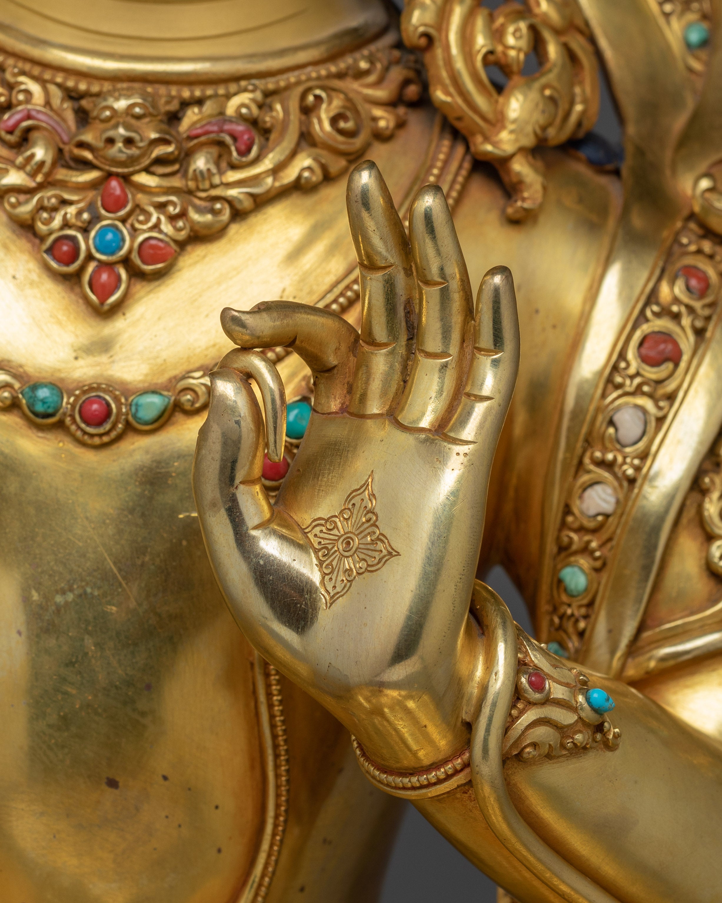 Manjushri Artwork: Golden Spiritual Decor