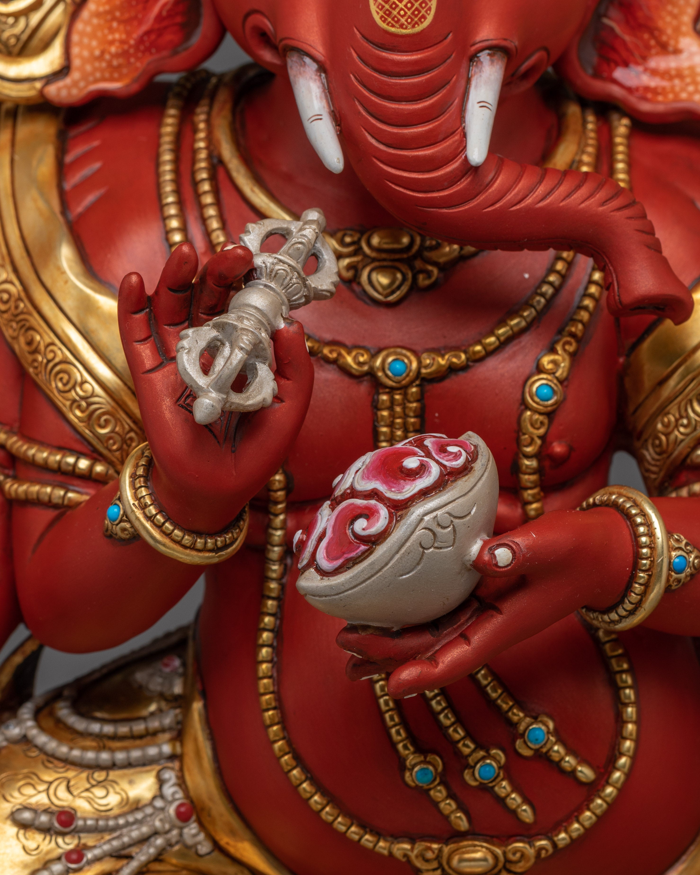 Multi-armed Ganesha Statue | Embodiment of Intelligence and Wisdom
