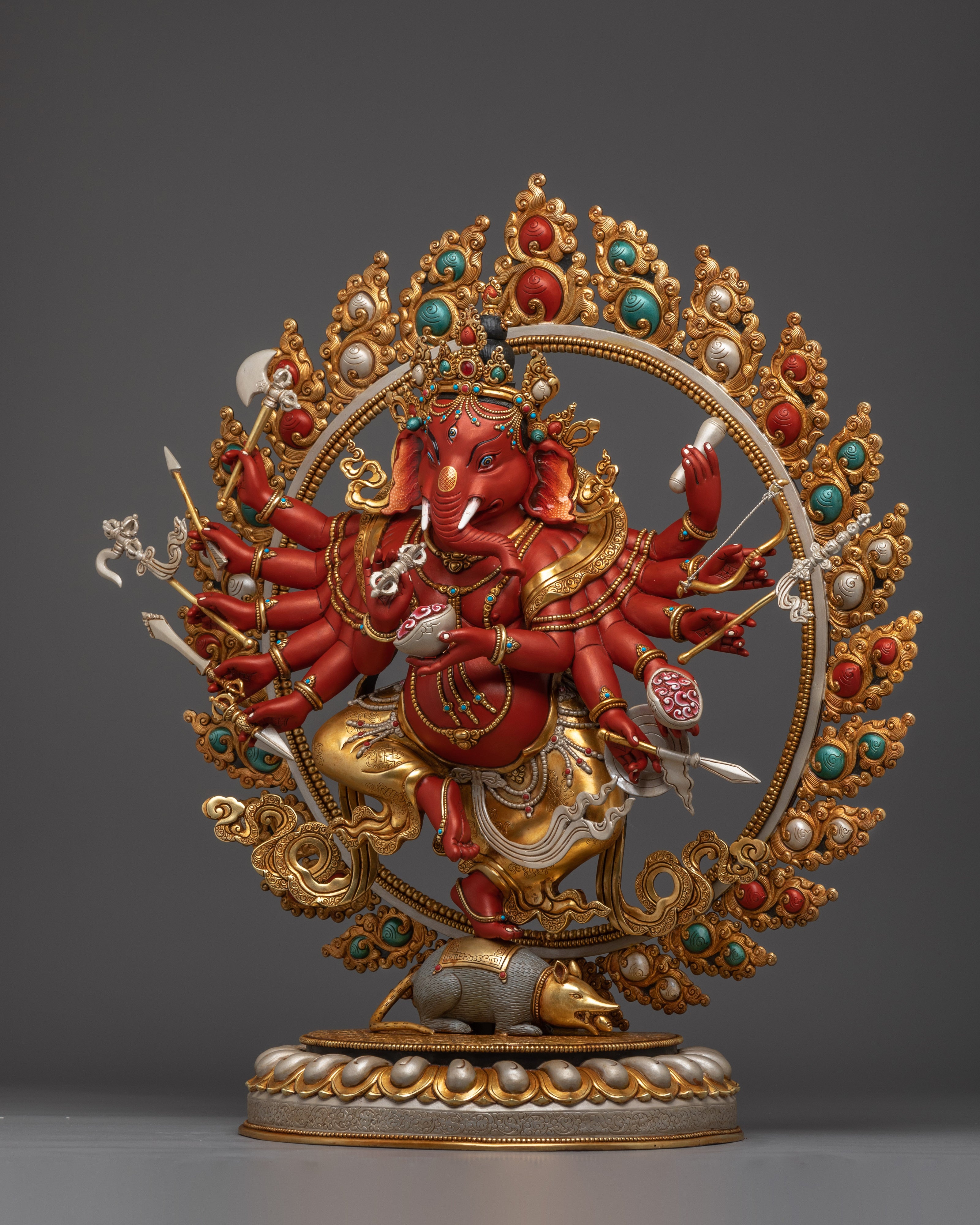 Multi-armed Ganesha Statue | Embodiment of Intelligence and Wisdom
