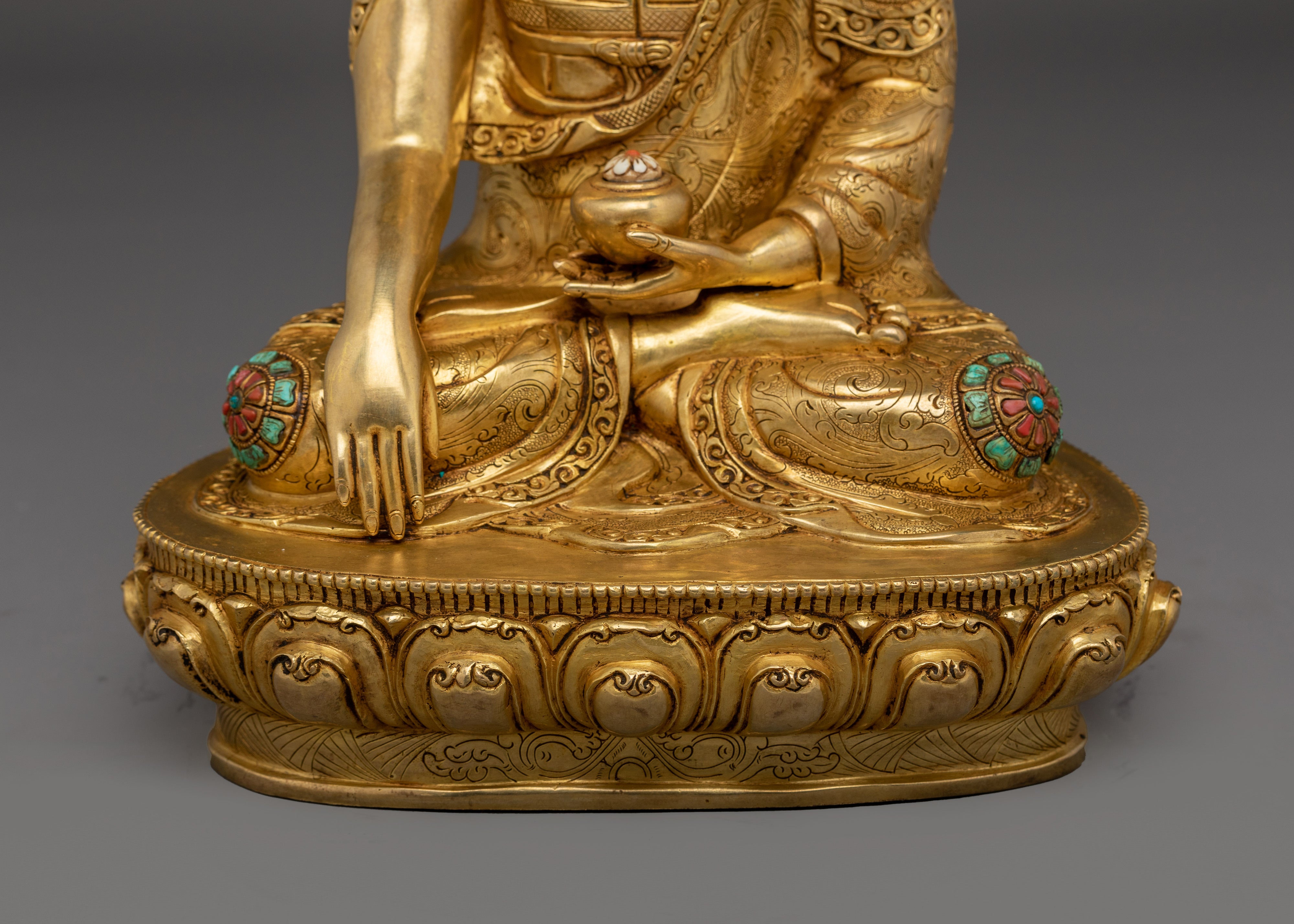 Shakyamuni Buddha Art, Peaceful Sage Sculpture | Handcrafted Tibetan Symbol