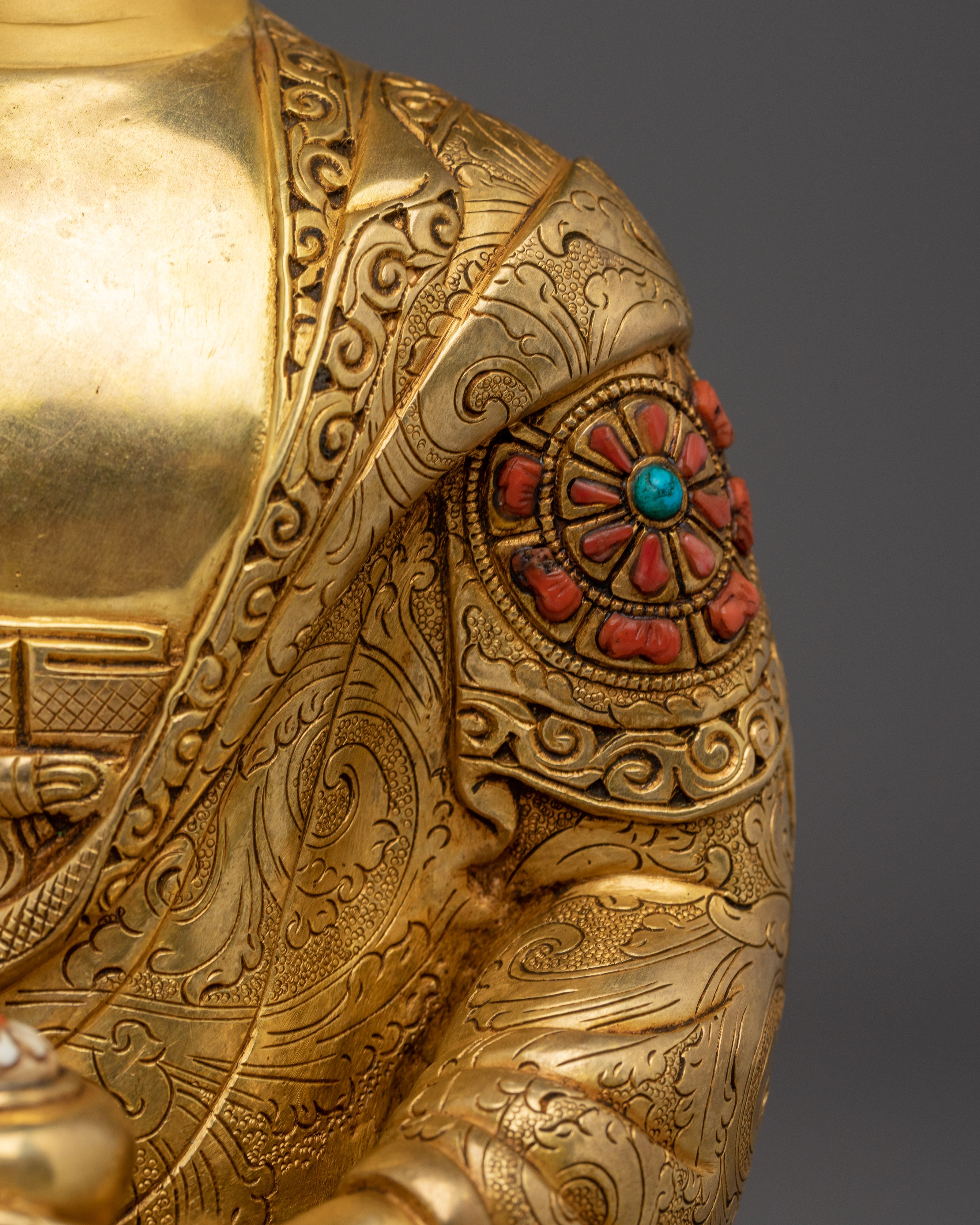 Shakyamuni Buddha Art, Peaceful Sage Sculpture | Handcrafted Tibetan Symbol