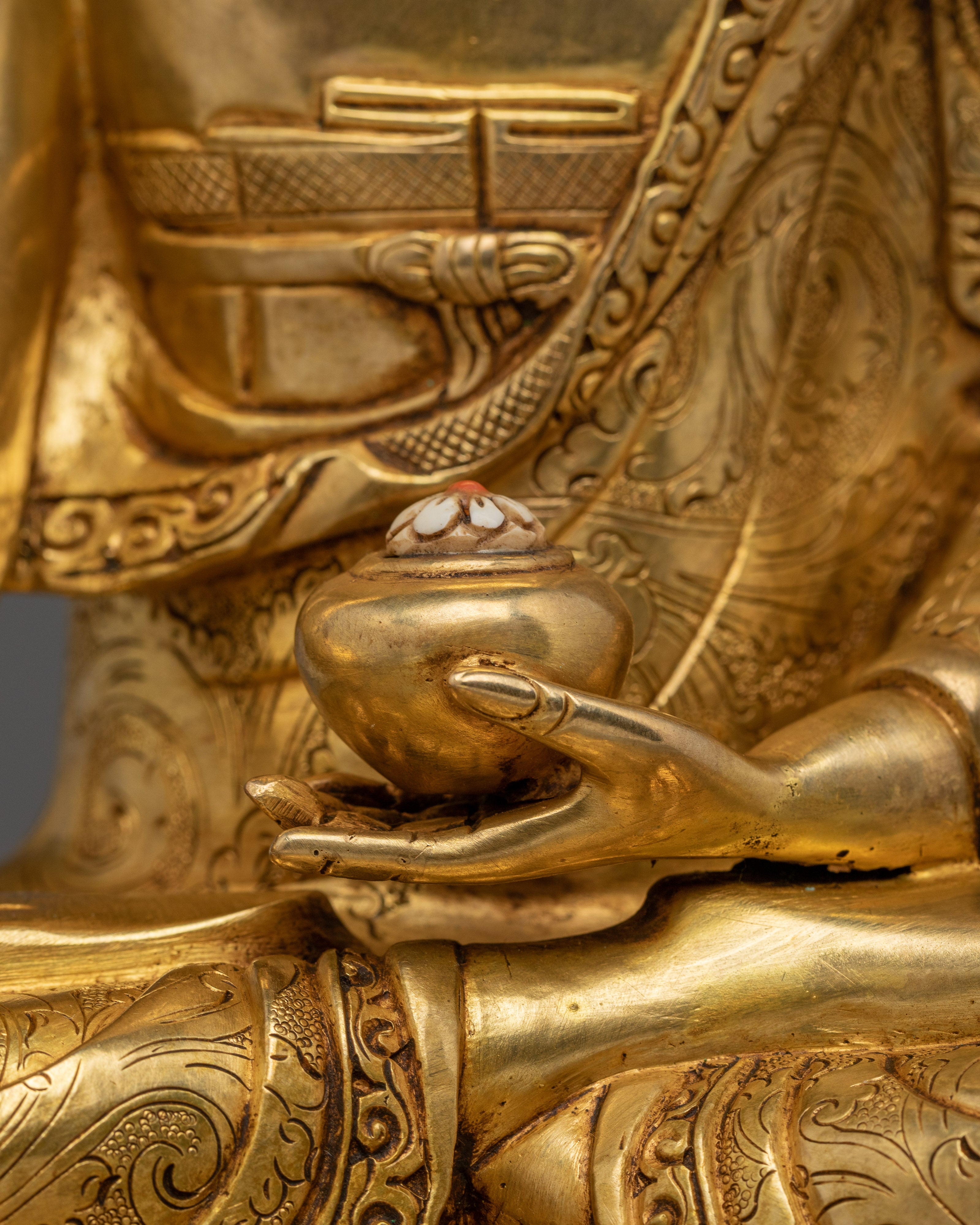 Shakyamuni Buddha Art, Peaceful Sage Sculpture | Handcrafted Tibetan Symbol