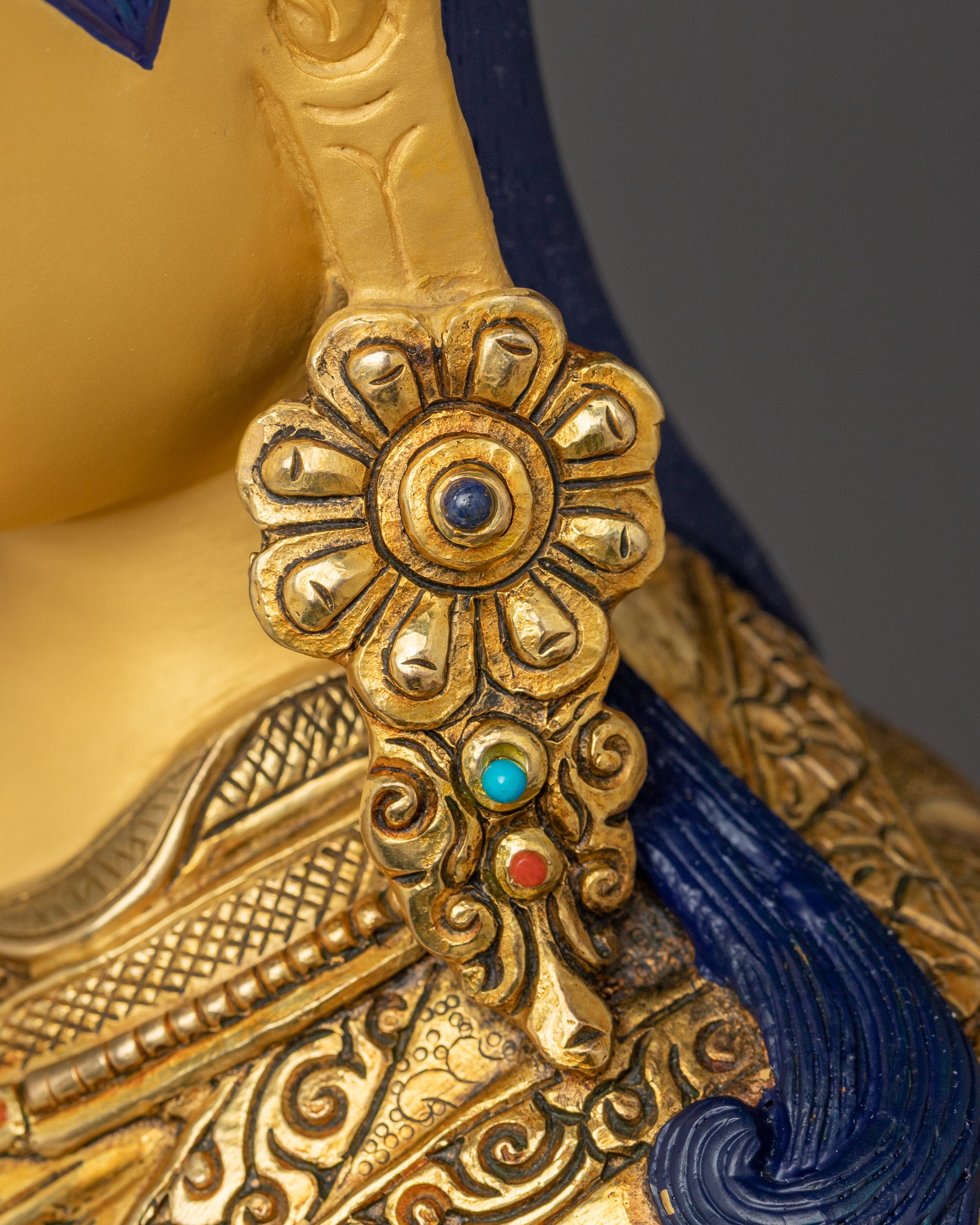 Guru Rinpoche, Founder of Vajrayana Tradition | Handcrafted Icon of Enlightened Power