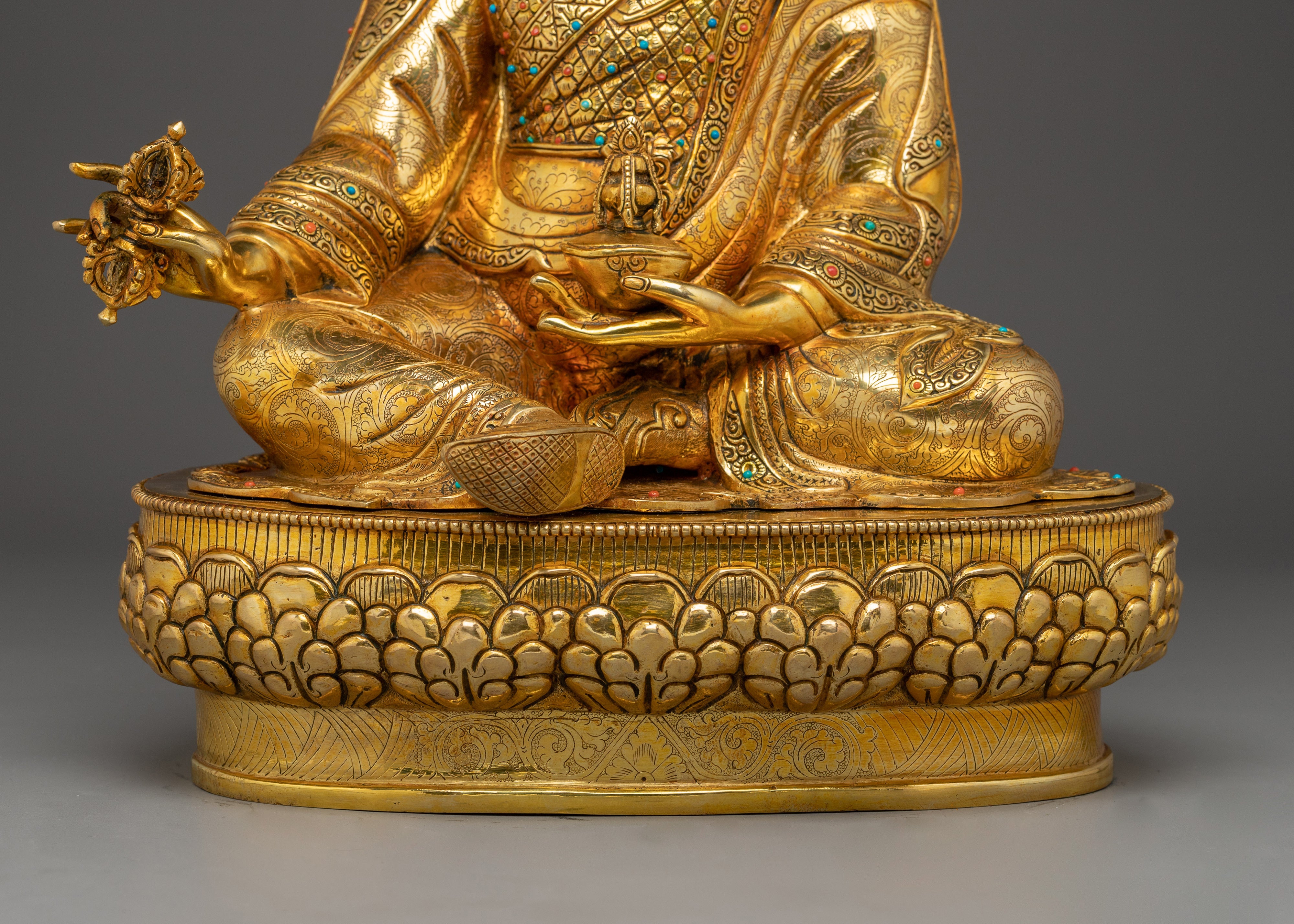 Guru Rinpoche, Founder of Vajrayana Tradition | Handcrafted Icon of Enlightened Power
