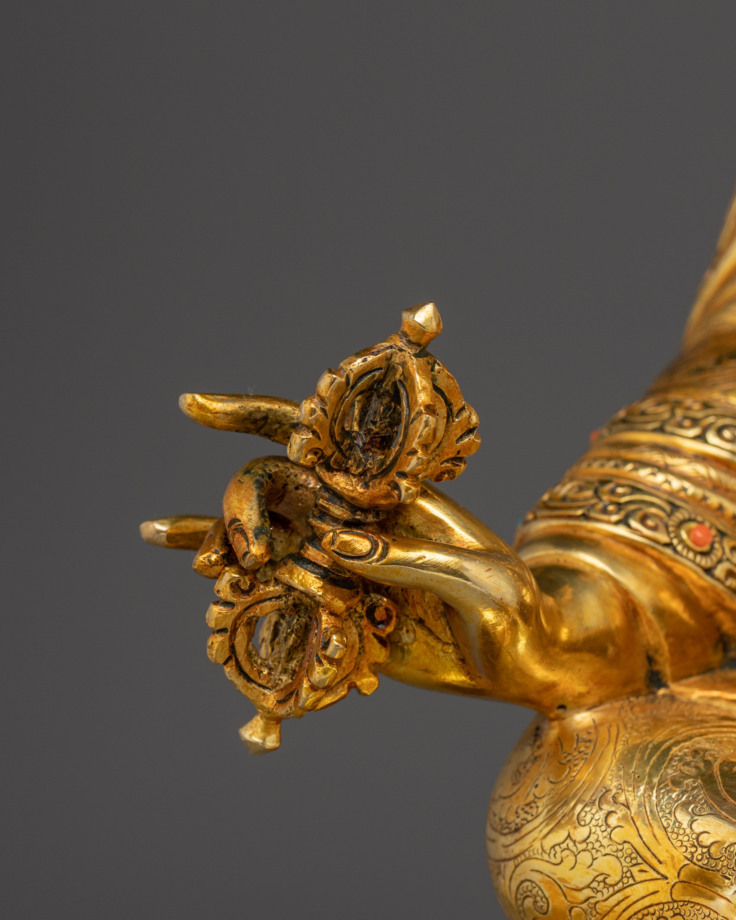 Guru Rinpoche, Founder of Vajrayana Tradition | Handcrafted Icon of Enlightened Power