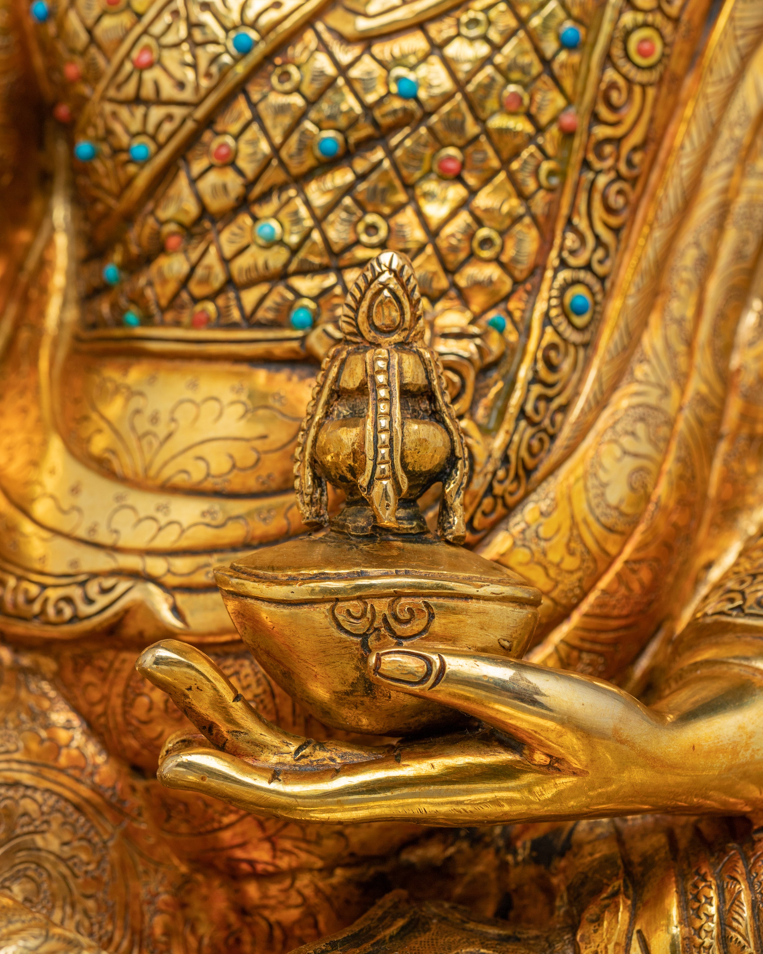 Guru Rinpoche, Founder of Vajrayana Tradition | Handcrafted Icon of Enlightened Power