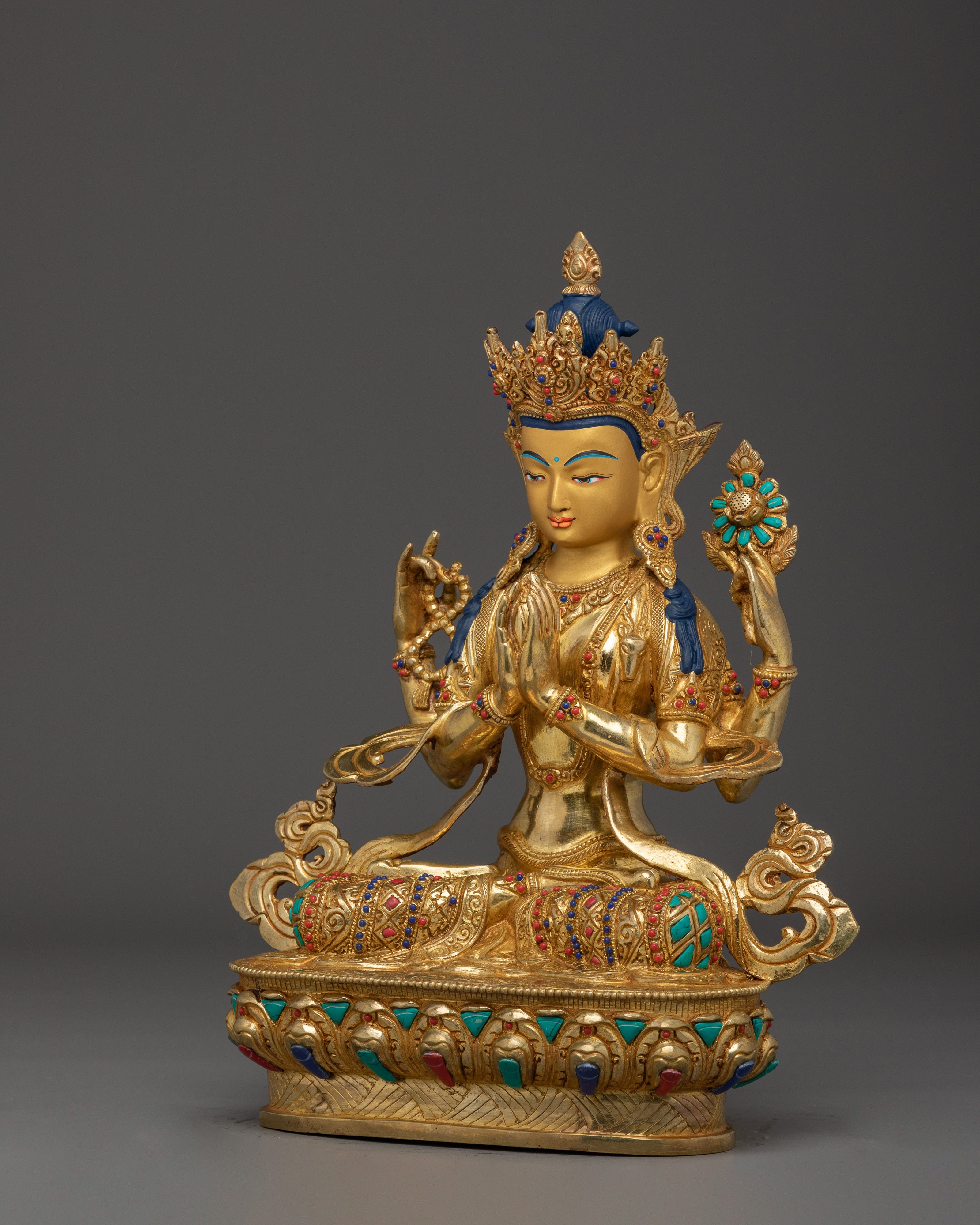 Compassion Buddha Chenrezig Art | Peaceful Sculpture for Sacred Space and Meditation