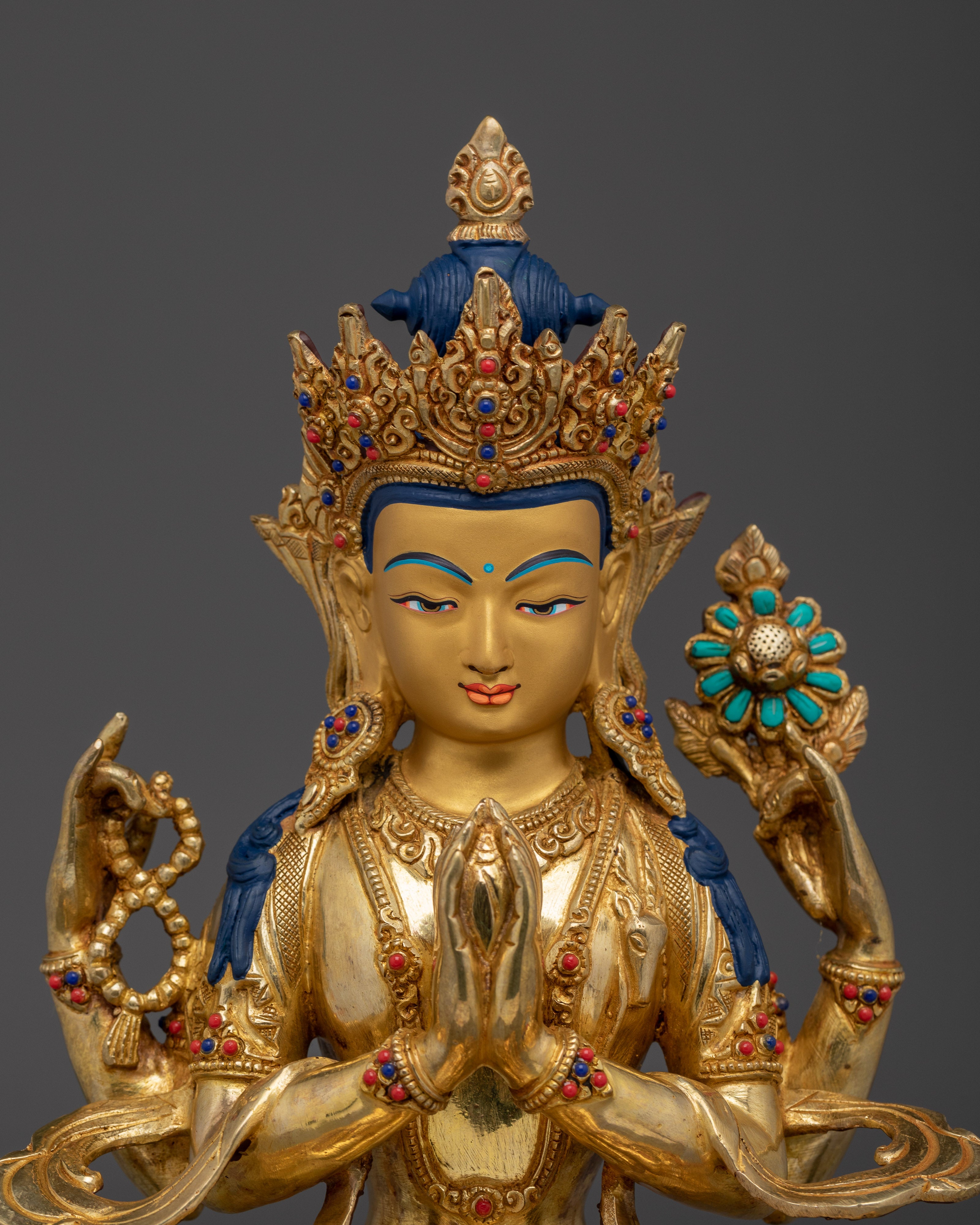 Compassion Buddha Chenrezig Art | Peaceful Sculpture for Sacred Space and Meditation
