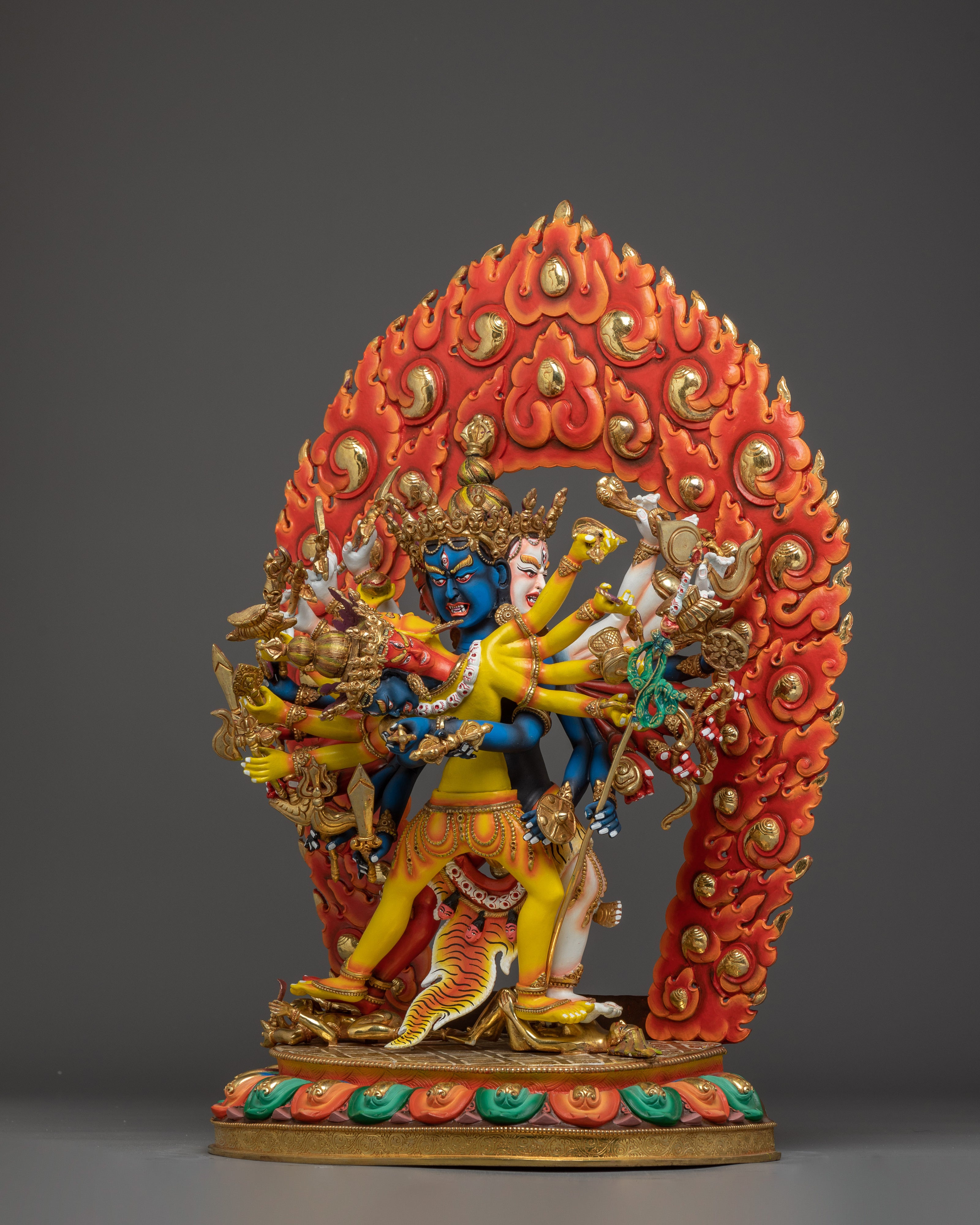 Kalachakra with Consort Colorful Statue | Traditional Artwork