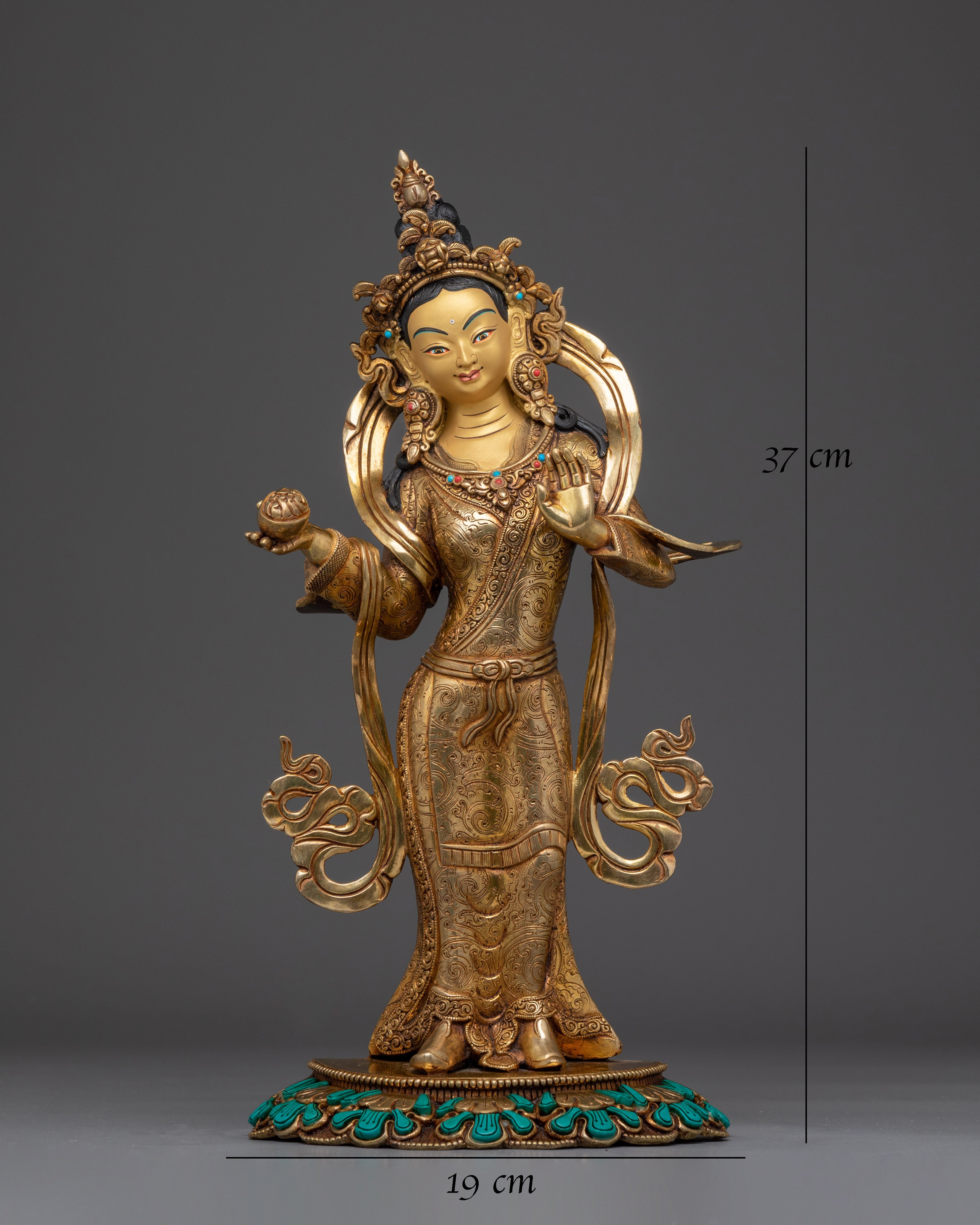 Yeshe Tsogyal & Mandarva Statue Set | Sacred Buddhist Deity for Enlightenment