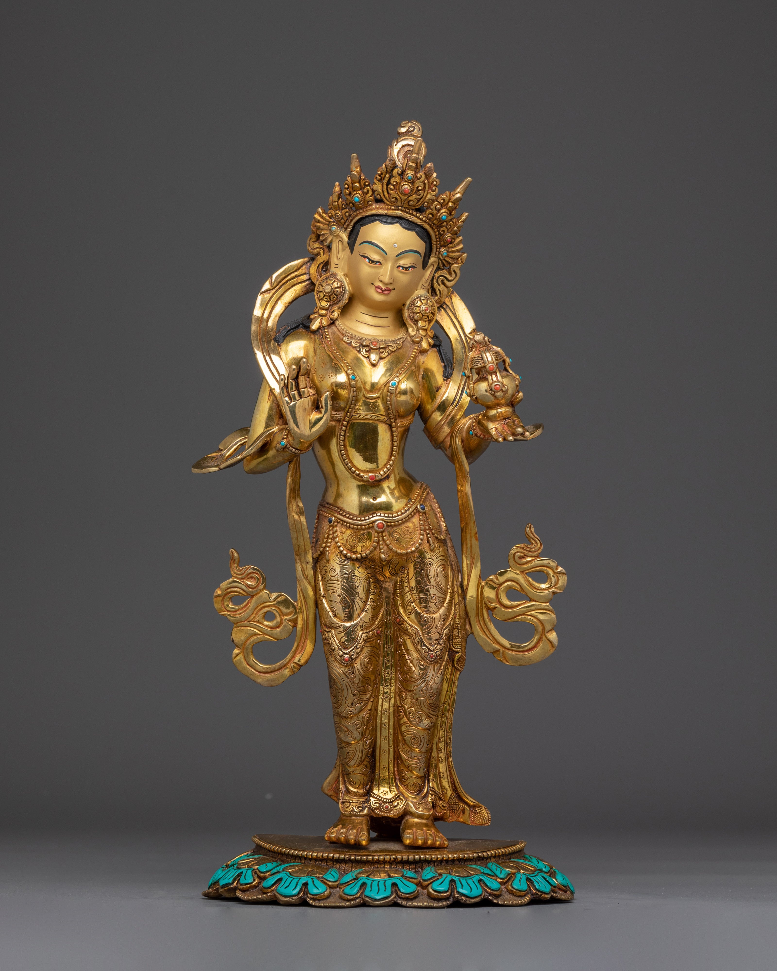 Yeshe Tsogyal & Mandarva Statue Set | Sacred Buddhist Deity for Enlightenment