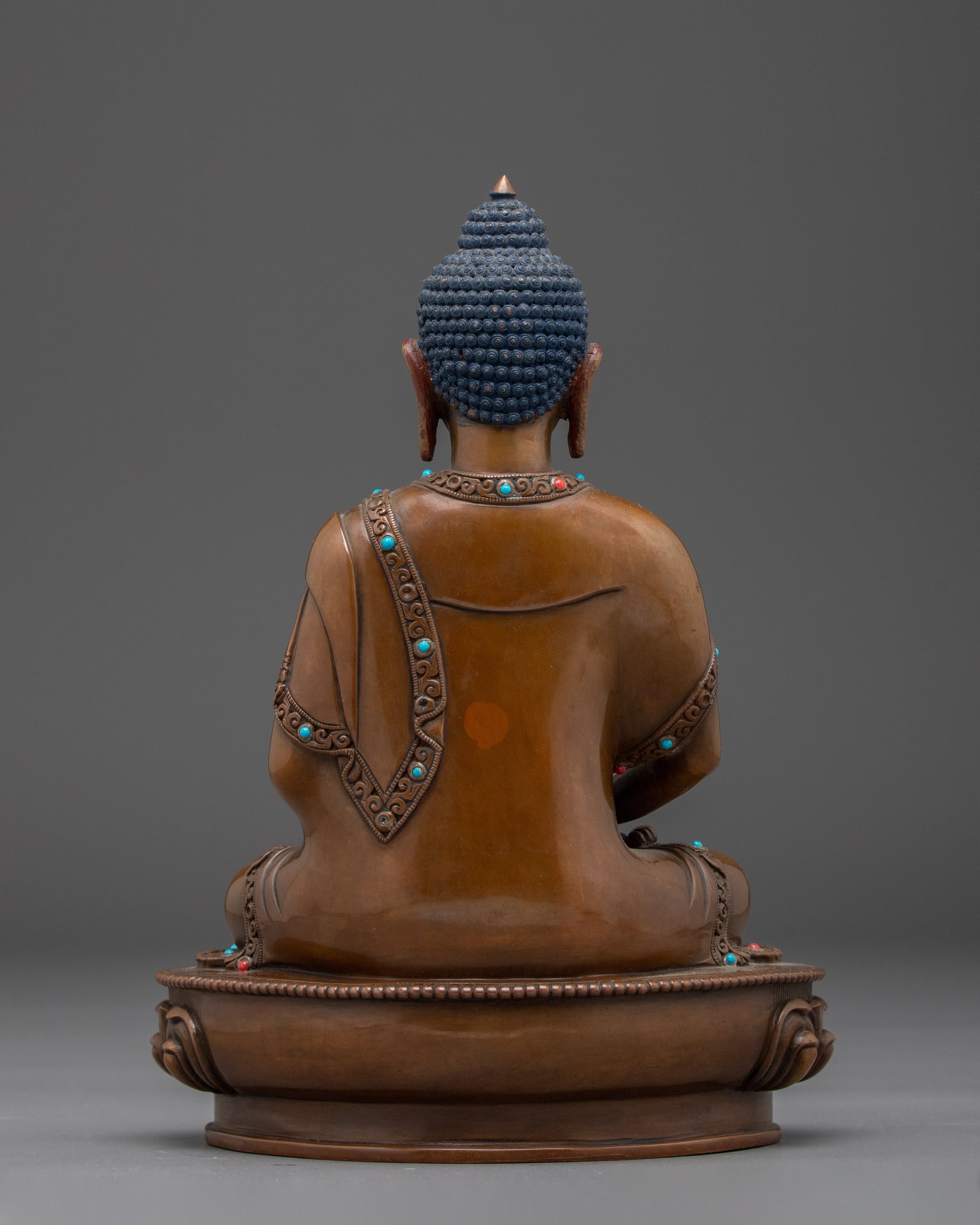 Sacred Oxidized Amitabha Buddha | Lotus Seated Spiritual Icon