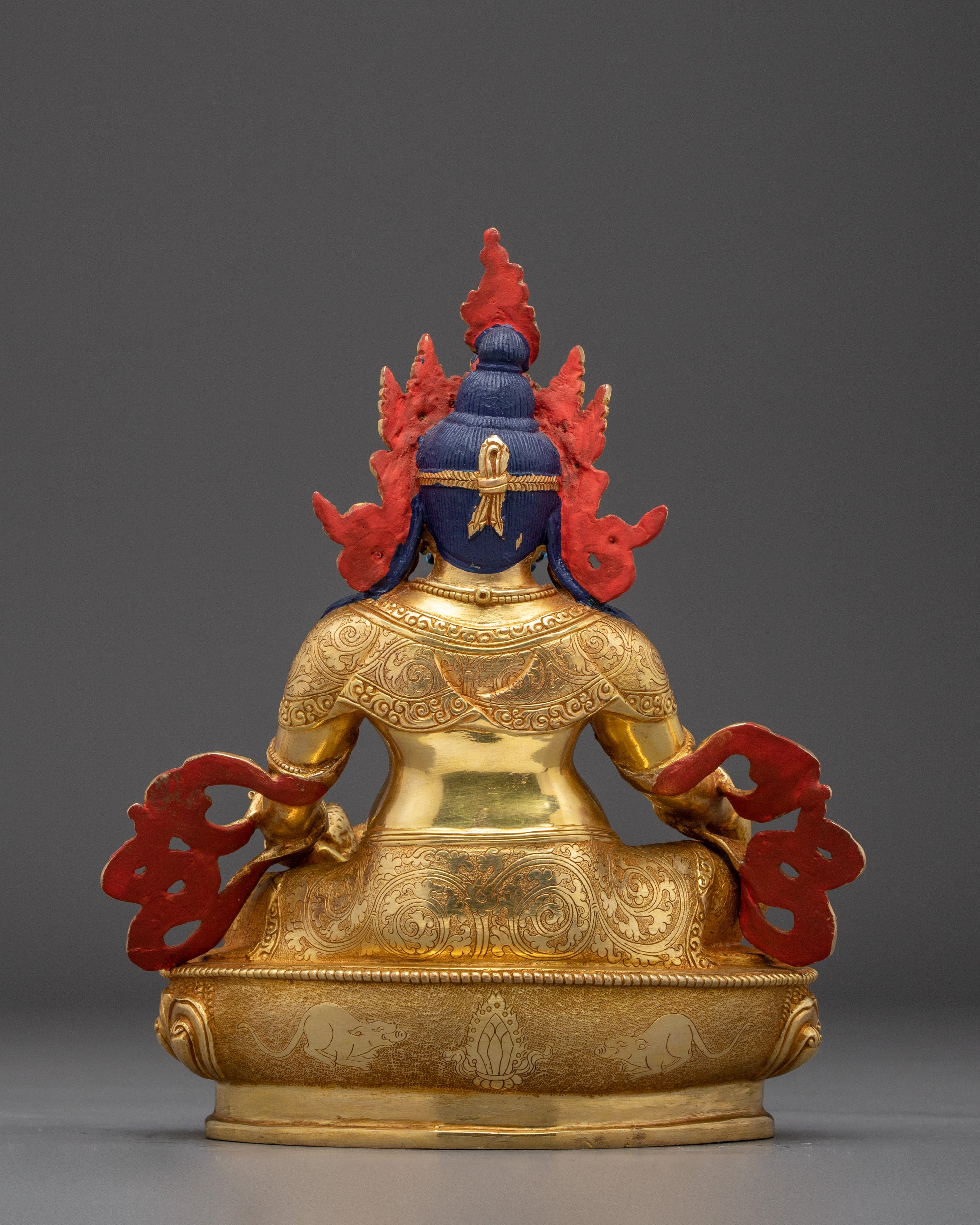 Dzambhala, Tibetan Prosperity | Gold Gilded Himalayan Icon