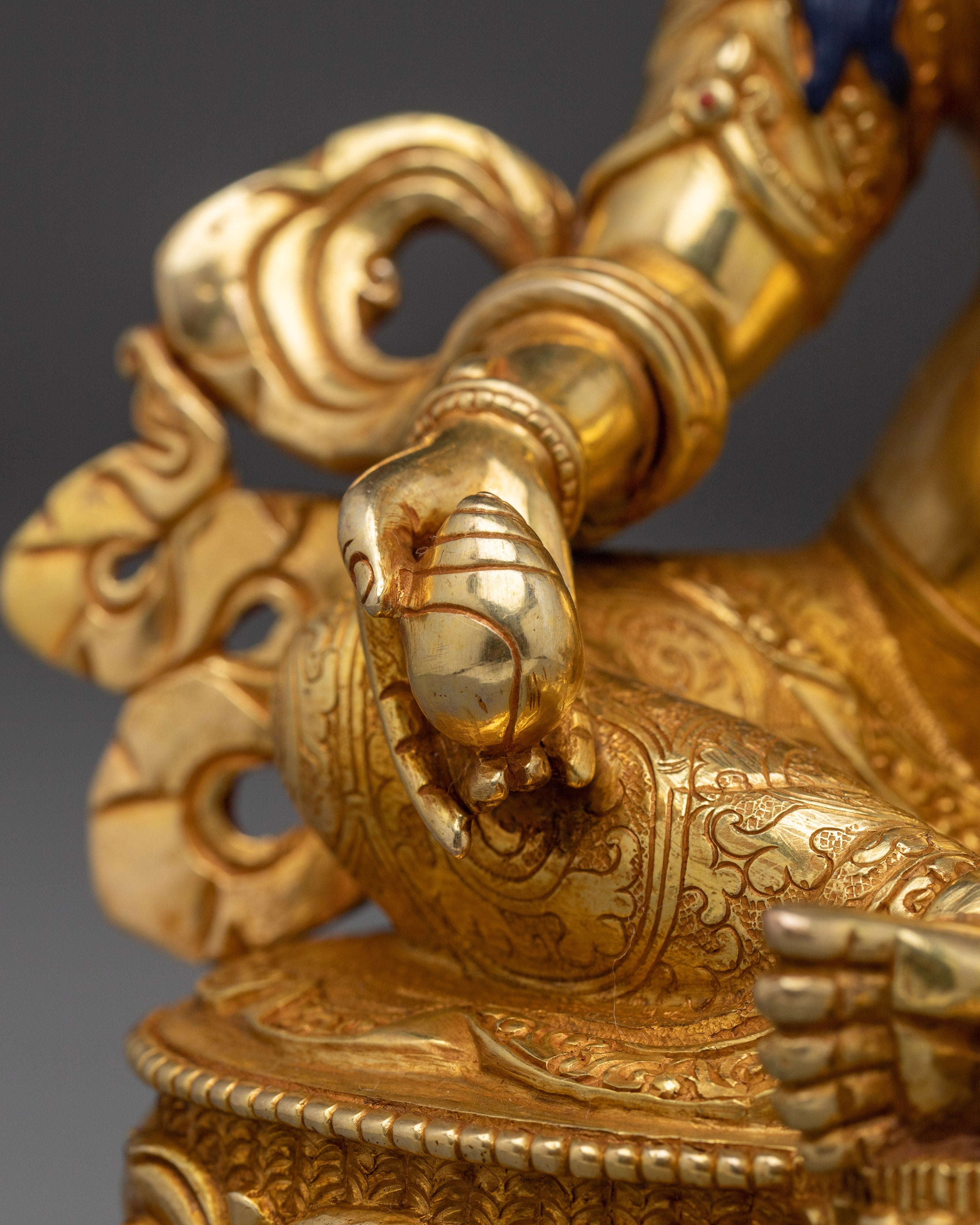 Dzambhala, Tibetan Prosperity | Gold Gilded Himalayan Icon