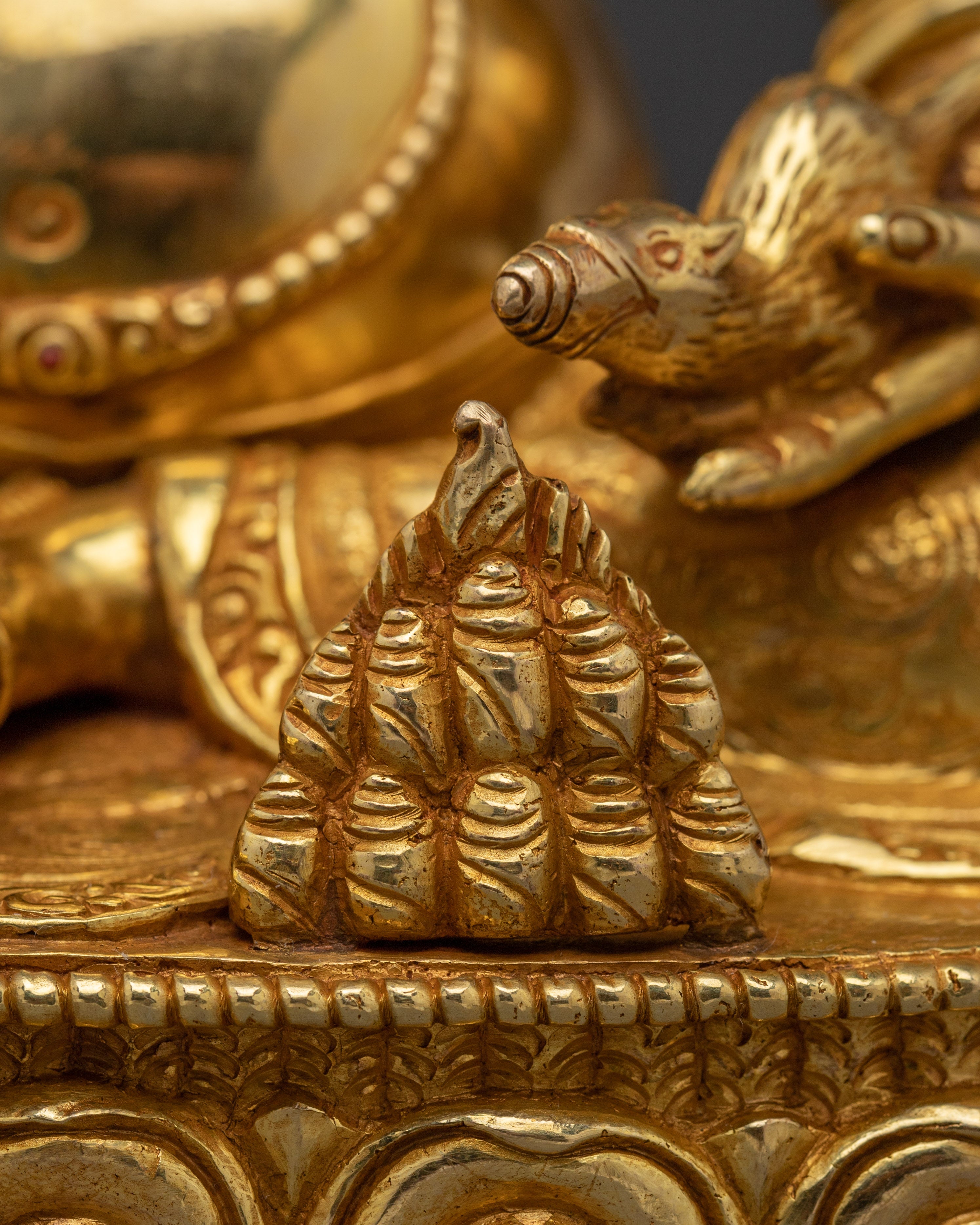Dzambhala, Tibetan Prosperity | Gold Gilded Himalayan Icon