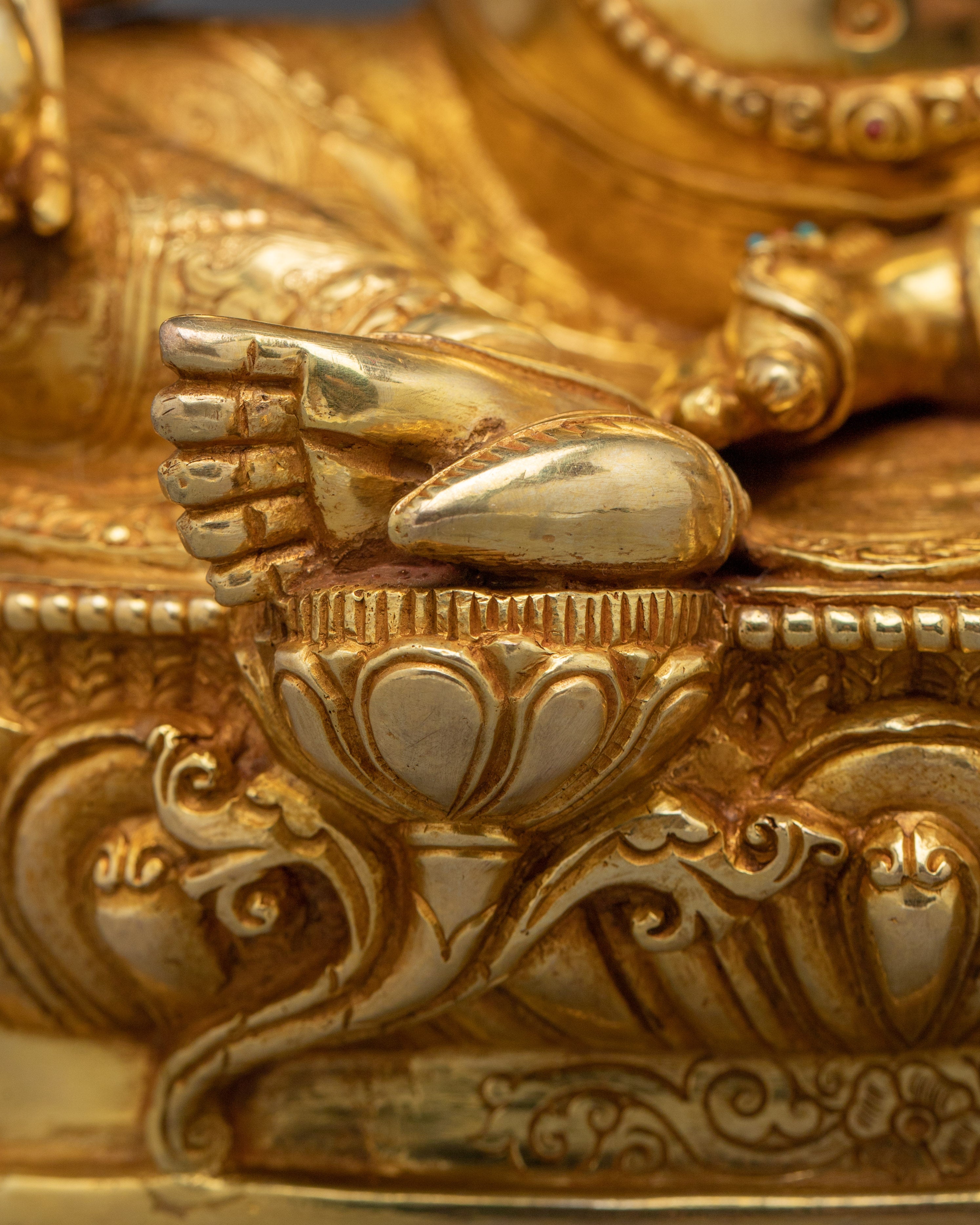 Dzambhala, Tibetan Prosperity | Gold Gilded Himalayan Icon