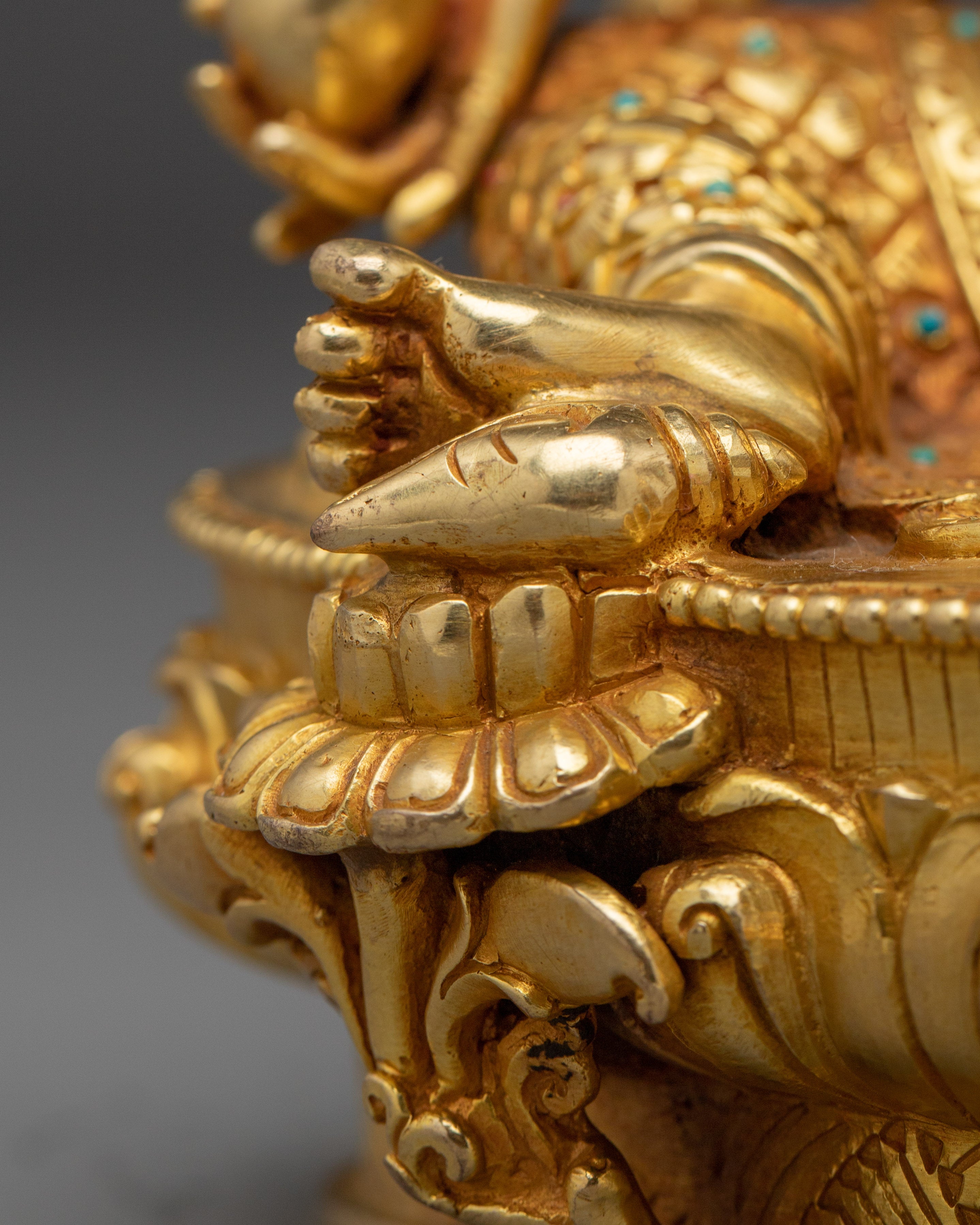 Dzambhala, Prosperity Figure | Gold Gilded Vajrayana Art