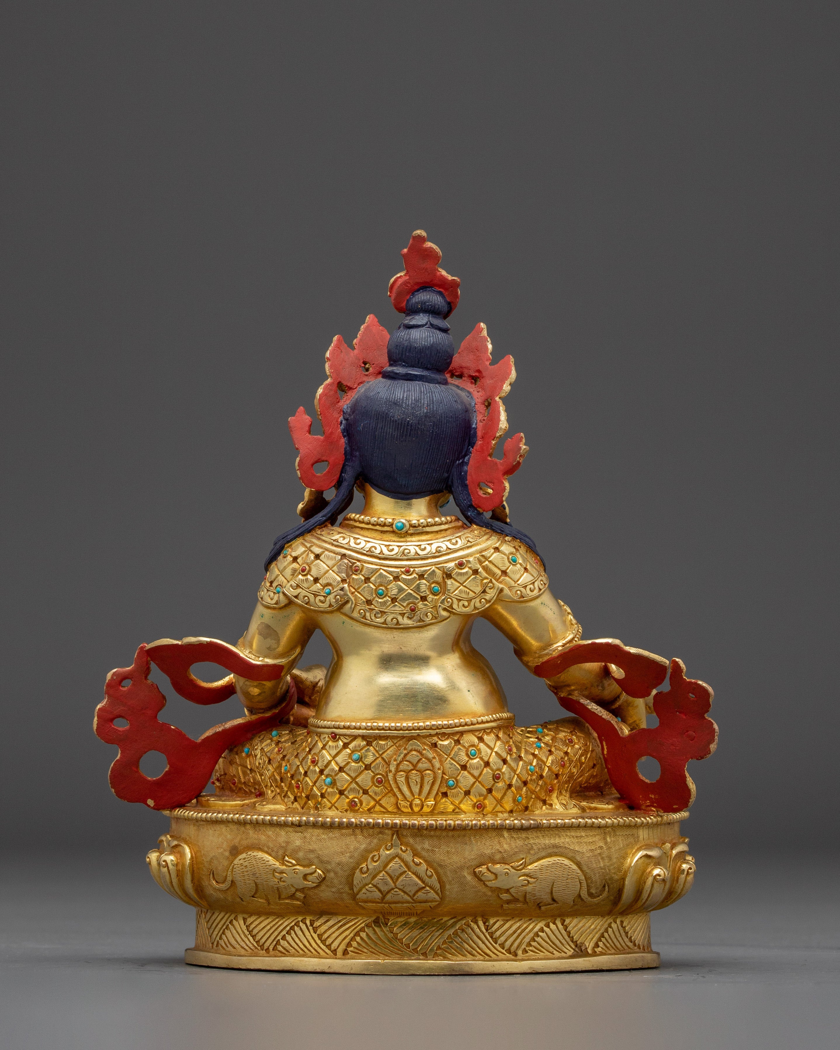 Dzambhala, Prosperity Figure | Gold Gilded Vajrayana Art