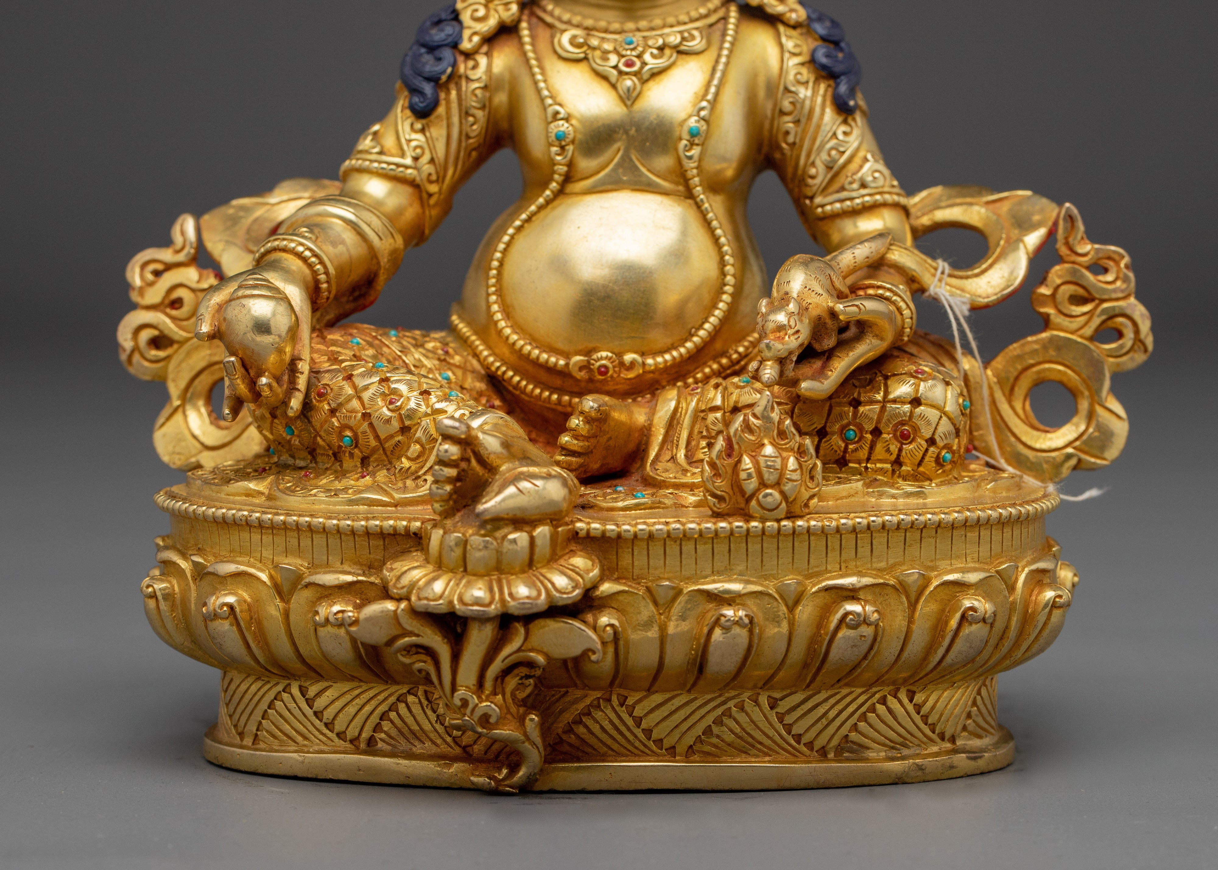 Dzambhala, Prosperity Figure | Gold Gilded Vajrayana Art
