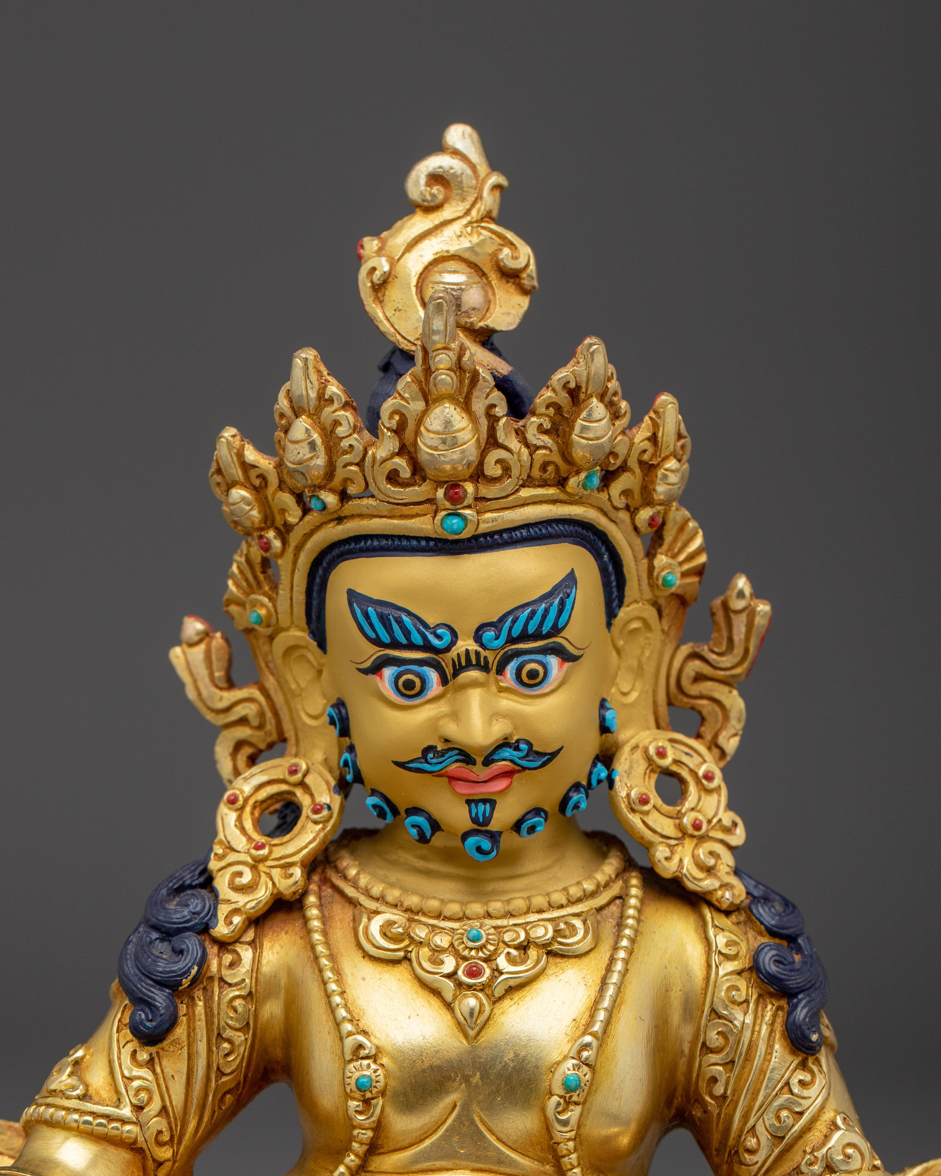 Dzambhala, Prosperity Figure | Gold Gilded Vajrayana Art