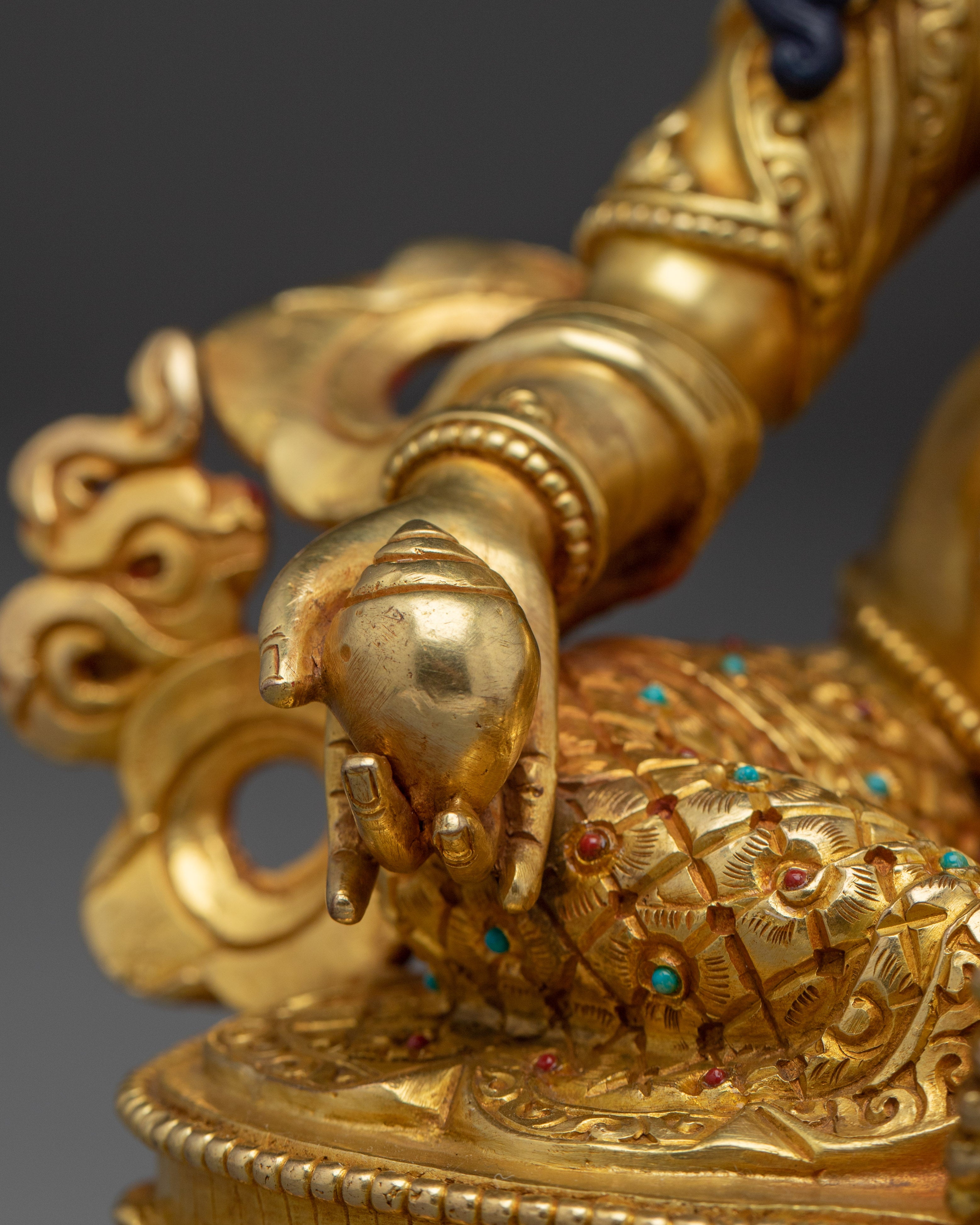 Dzambhala, Prosperity Figure | Gold Gilded Vajrayana Art