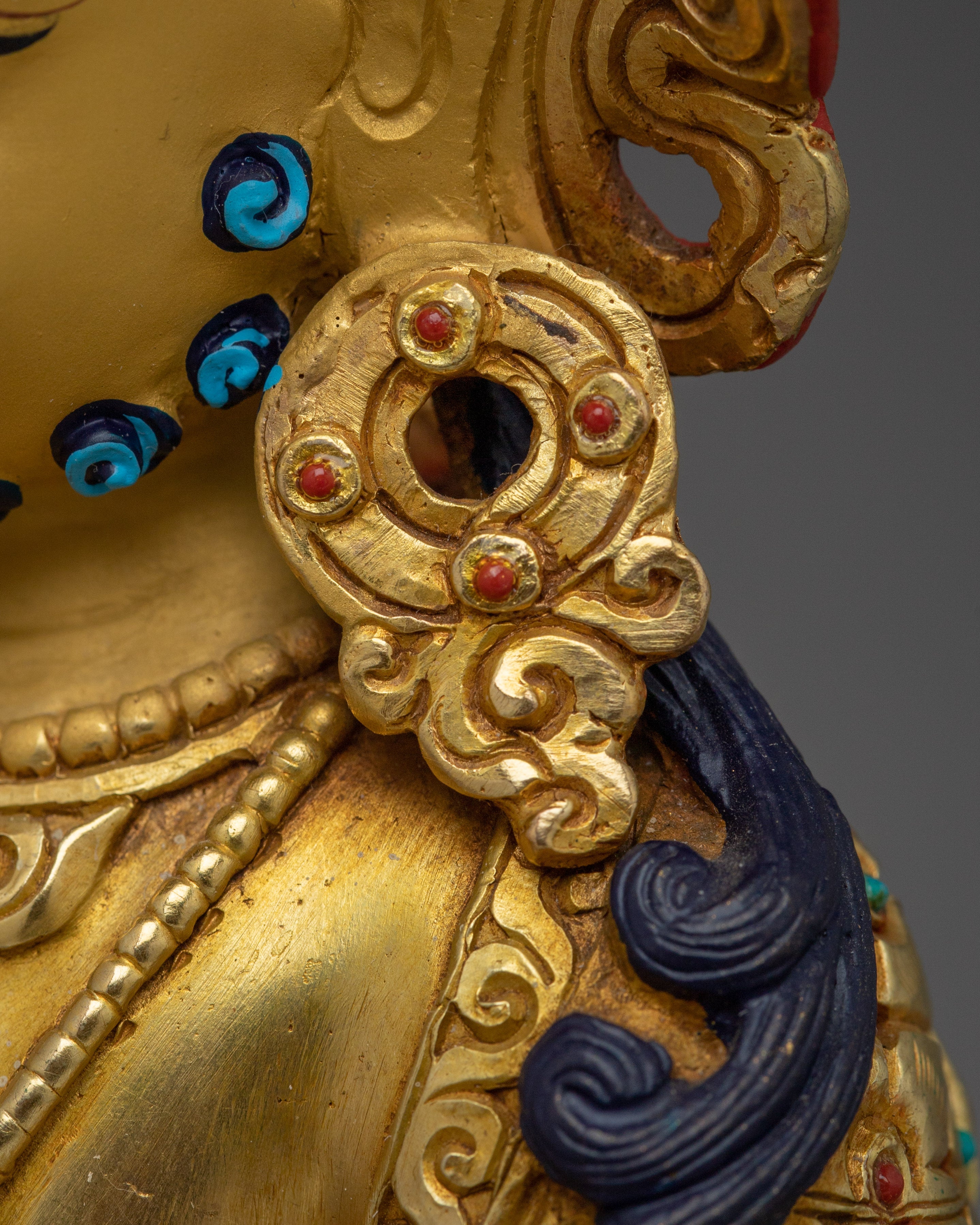 Dzambhala, Prosperity Figure | Gold Gilded Vajrayana Art