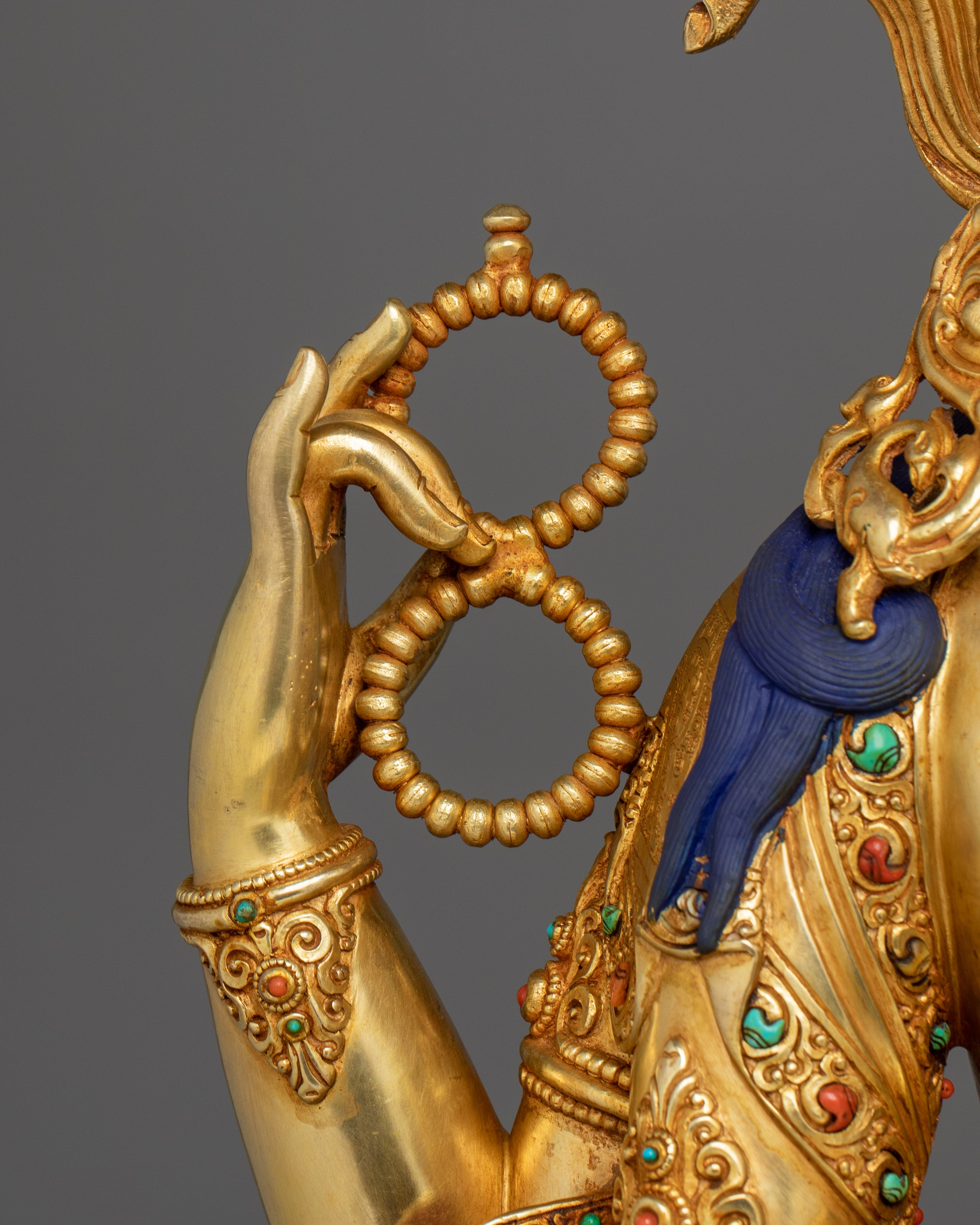 Chenrezig, Lotus Seated Bodhisattva | Nepali Crafted Icon