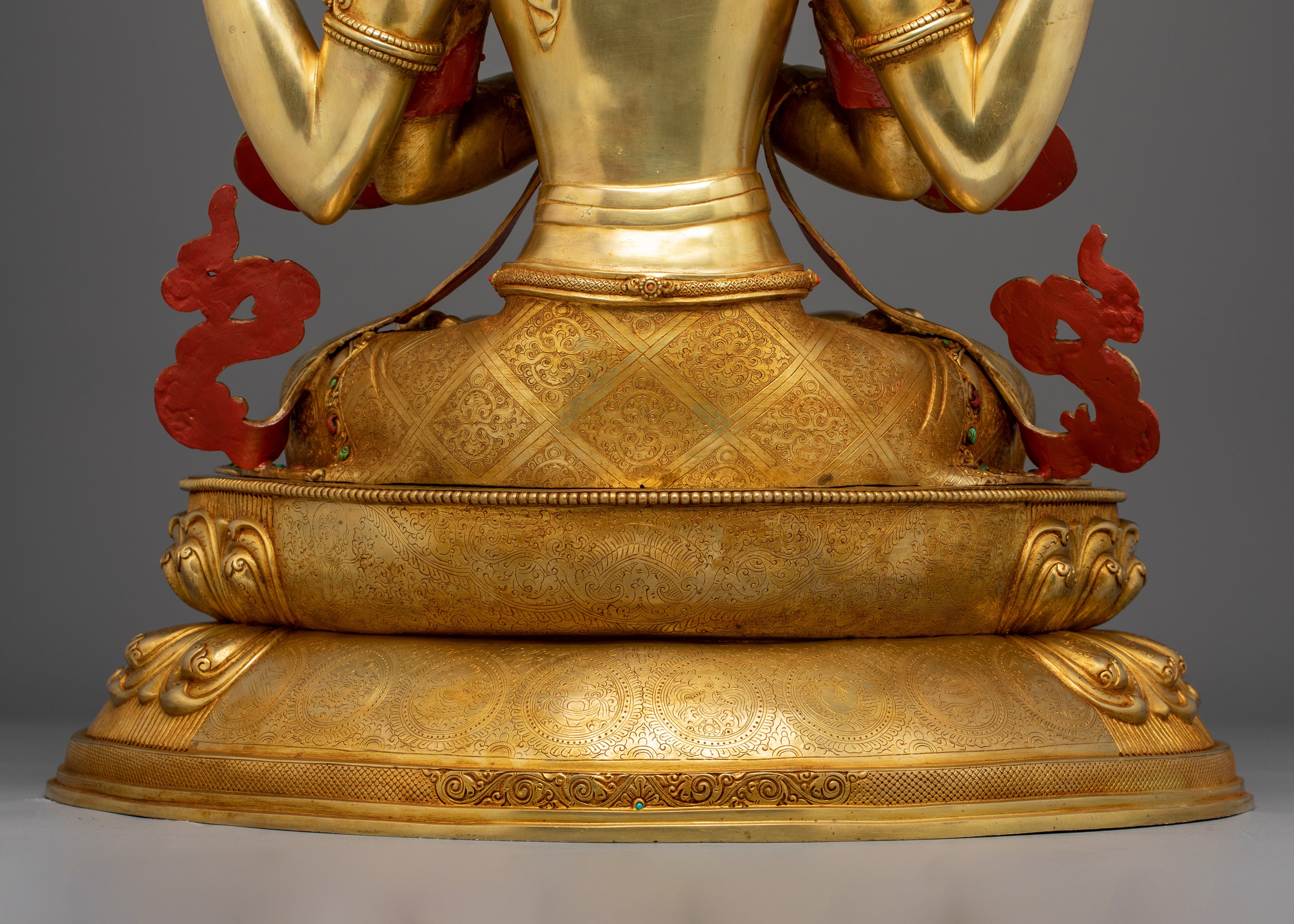 Chenrezig, Lotus Seated Bodhisattva | Nepali Crafted Icon