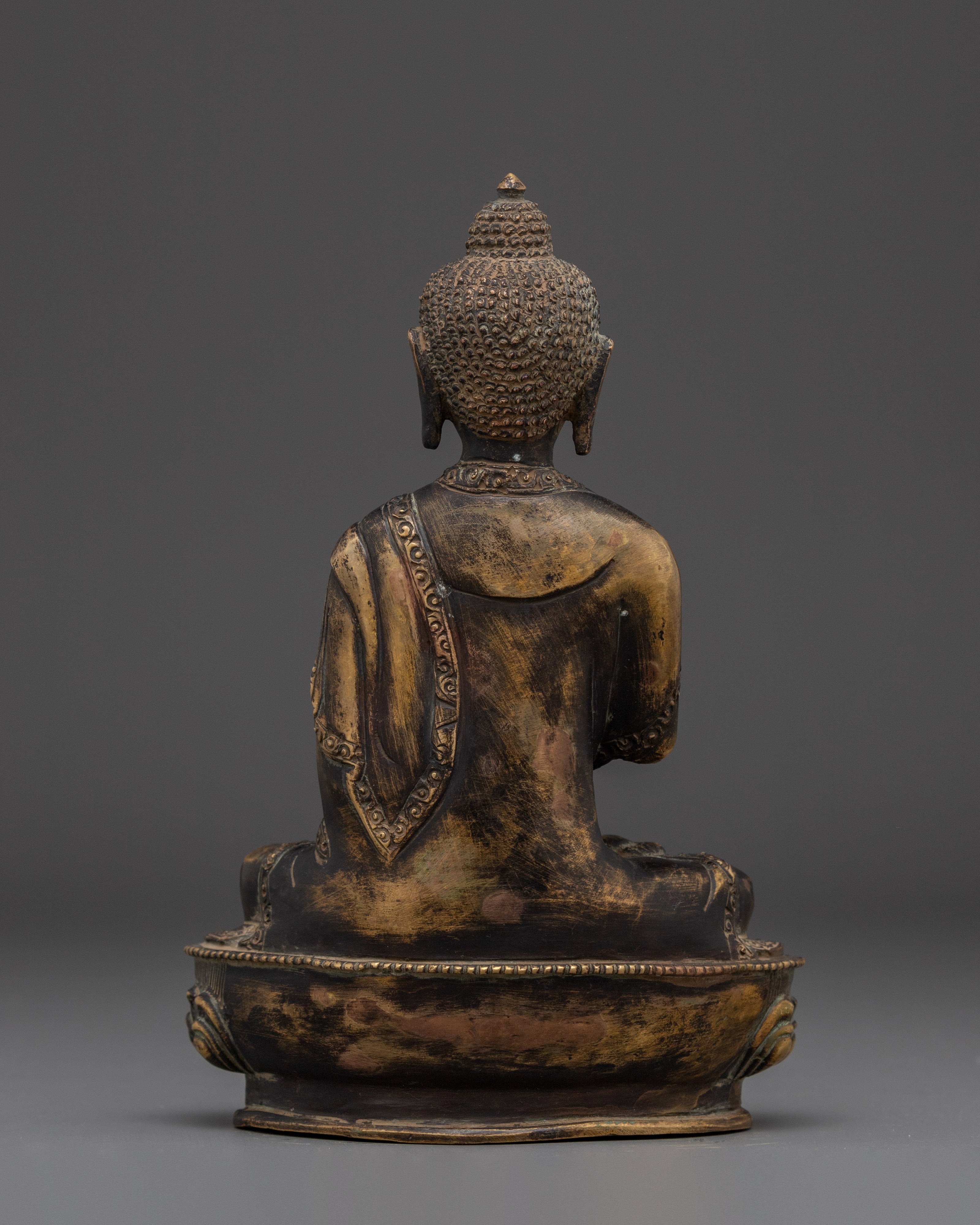 Antique Finish Copper Vairocana Buddha Statue | Sacred Home Decor