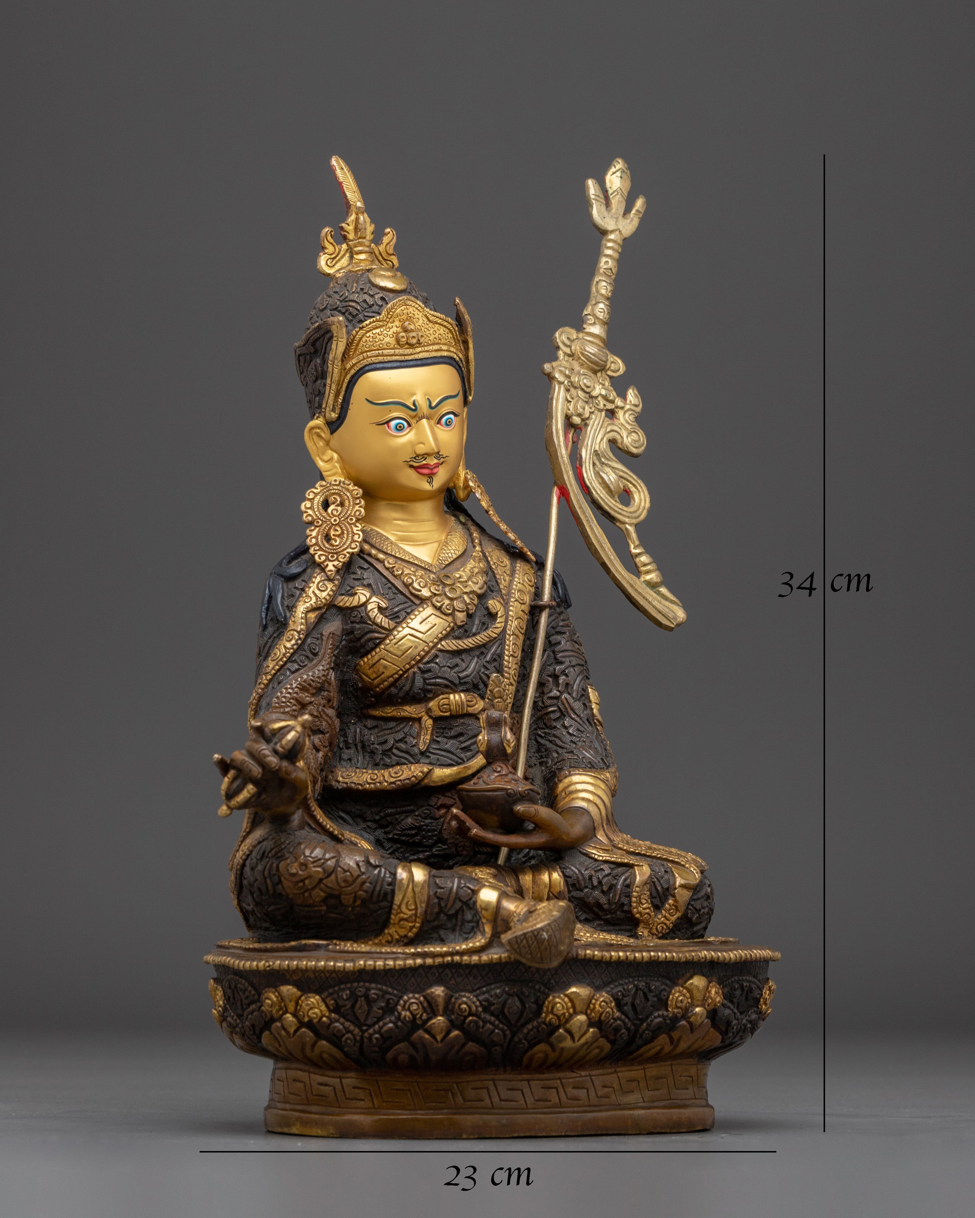 Guru Rinpoche Oxidized Copper Art