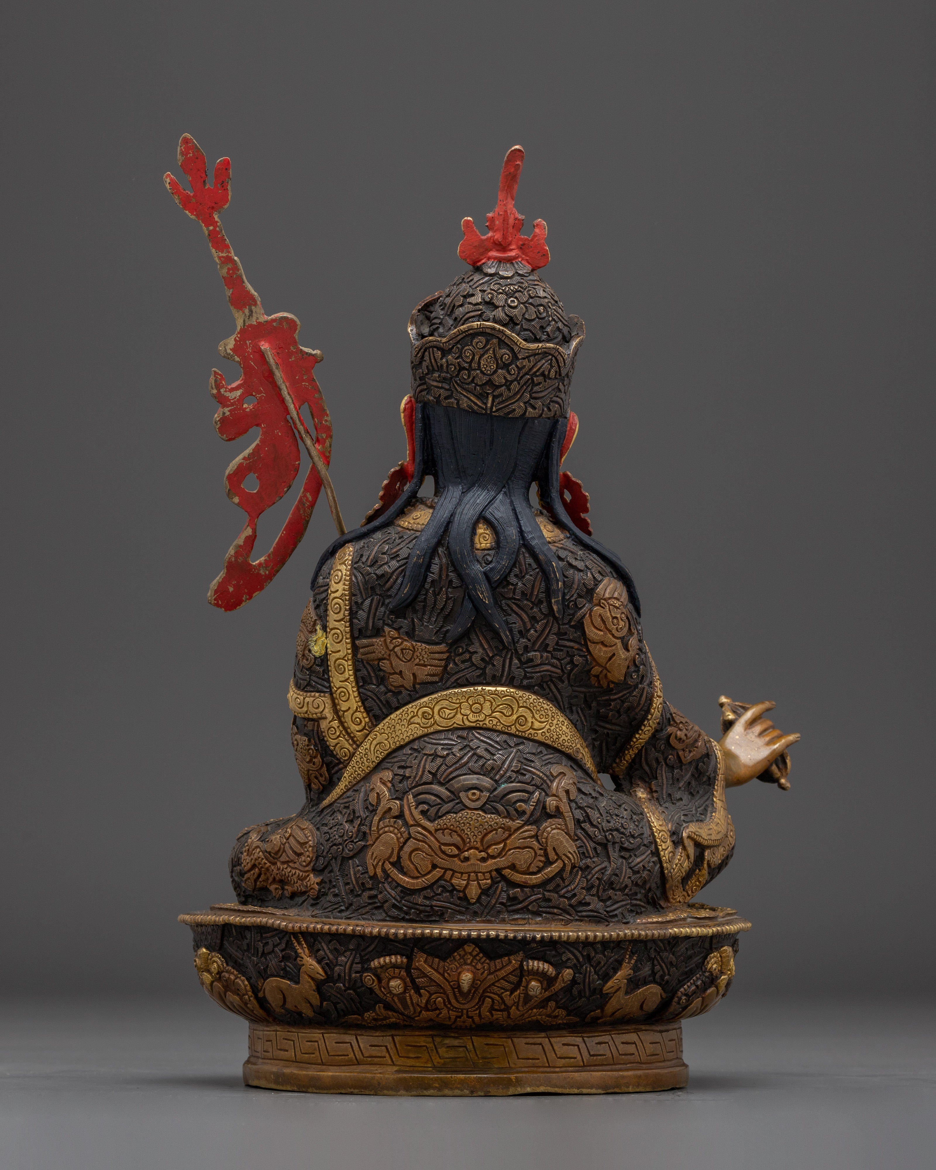 Guru Rinpoche Oxidized Copper Art | Padmasambhava Deity for Meditation Space