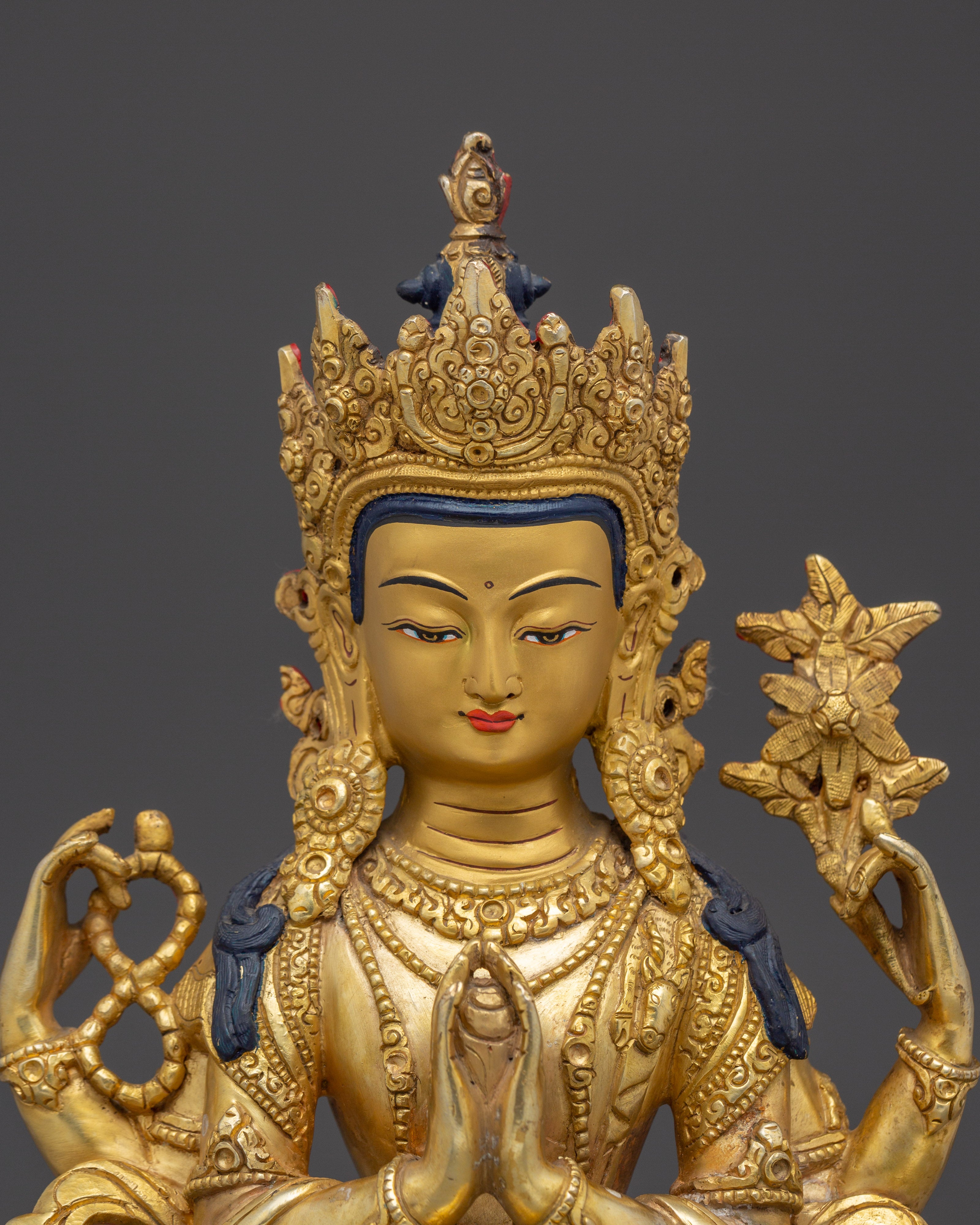 Radiant Chenrezig Statue: The Compassionate Bodhisattava