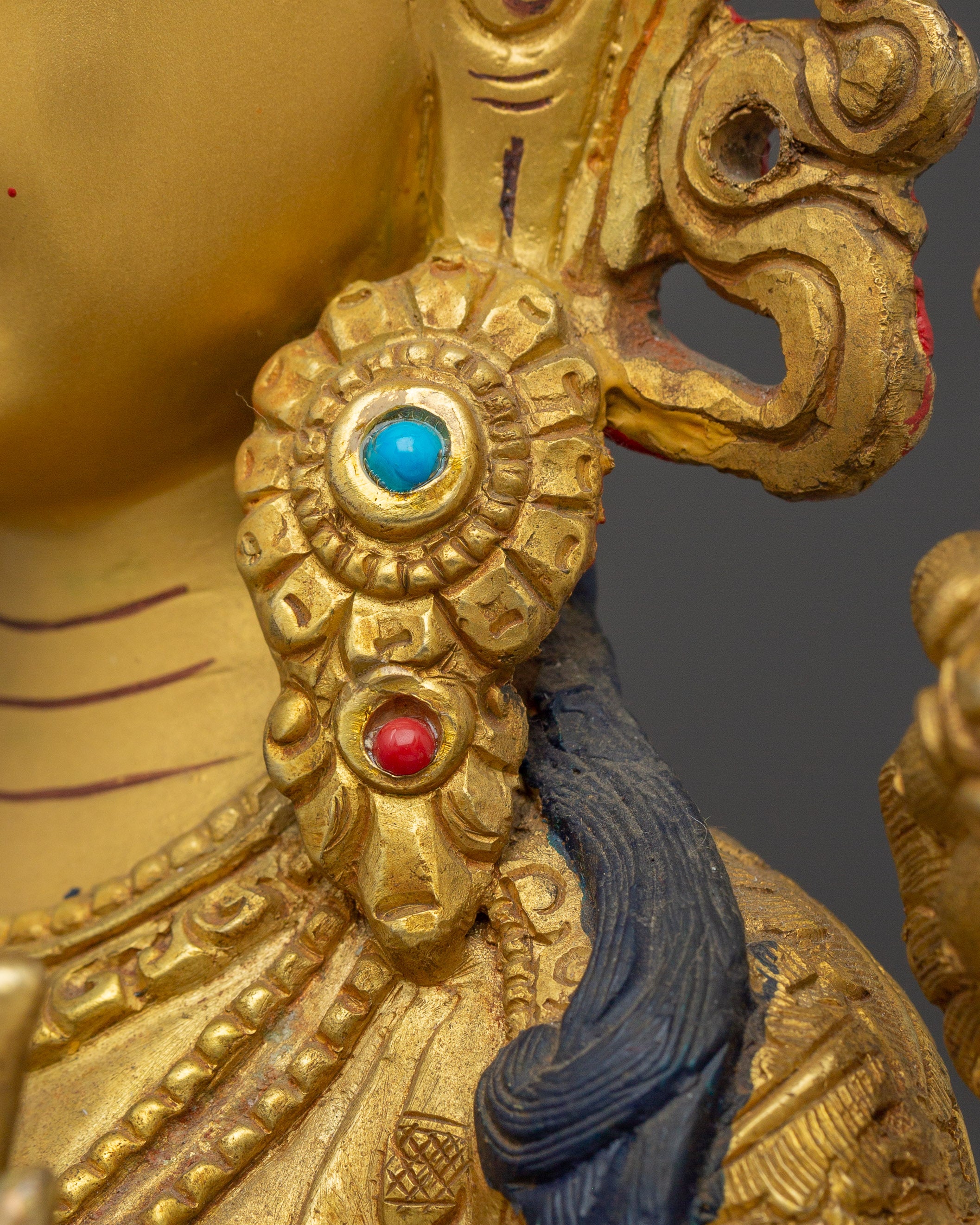 White Tara Statue: Buddhist Seven-eyed Goddess