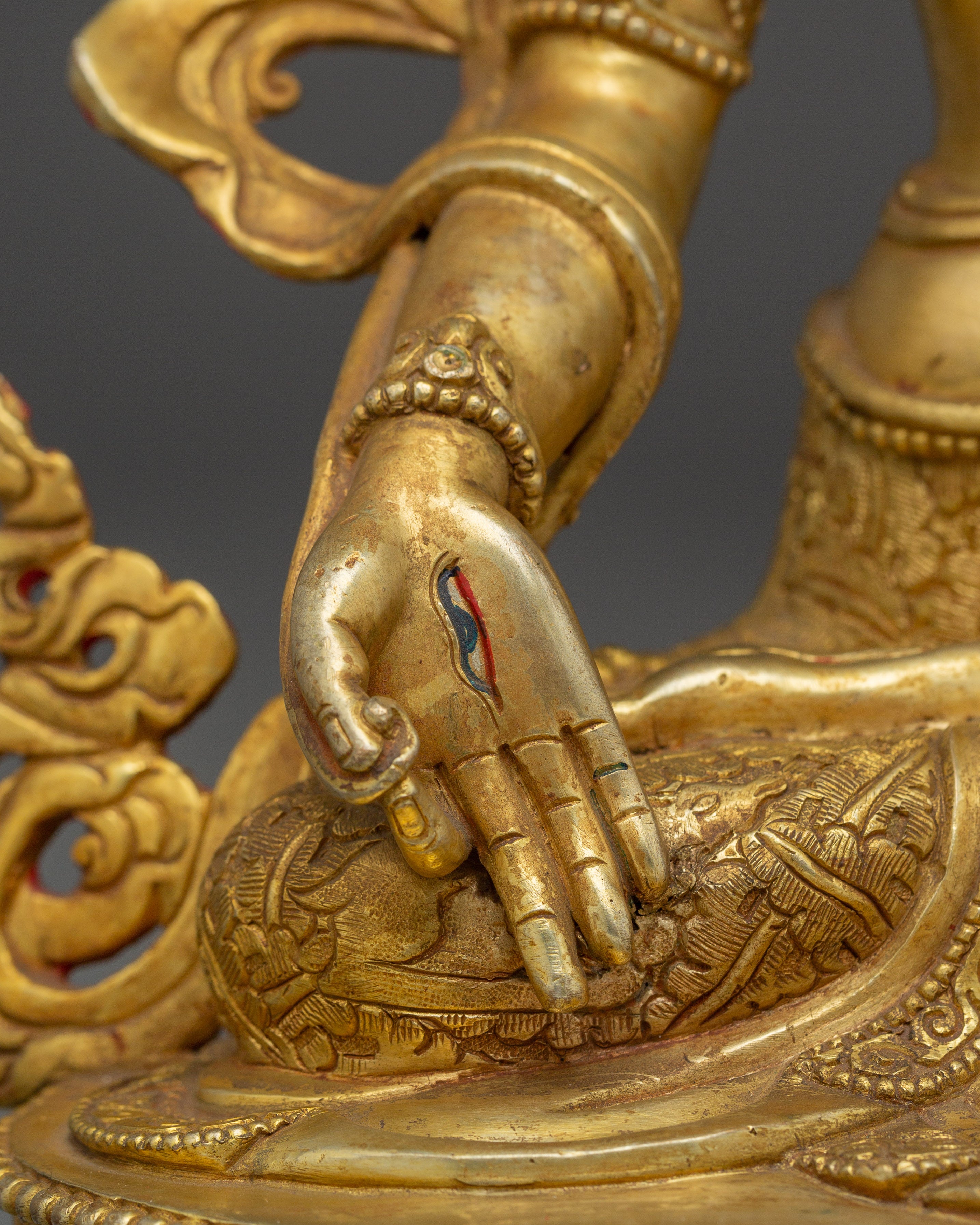 White Tara Statue: Buddhist Seven-eyed Goddess