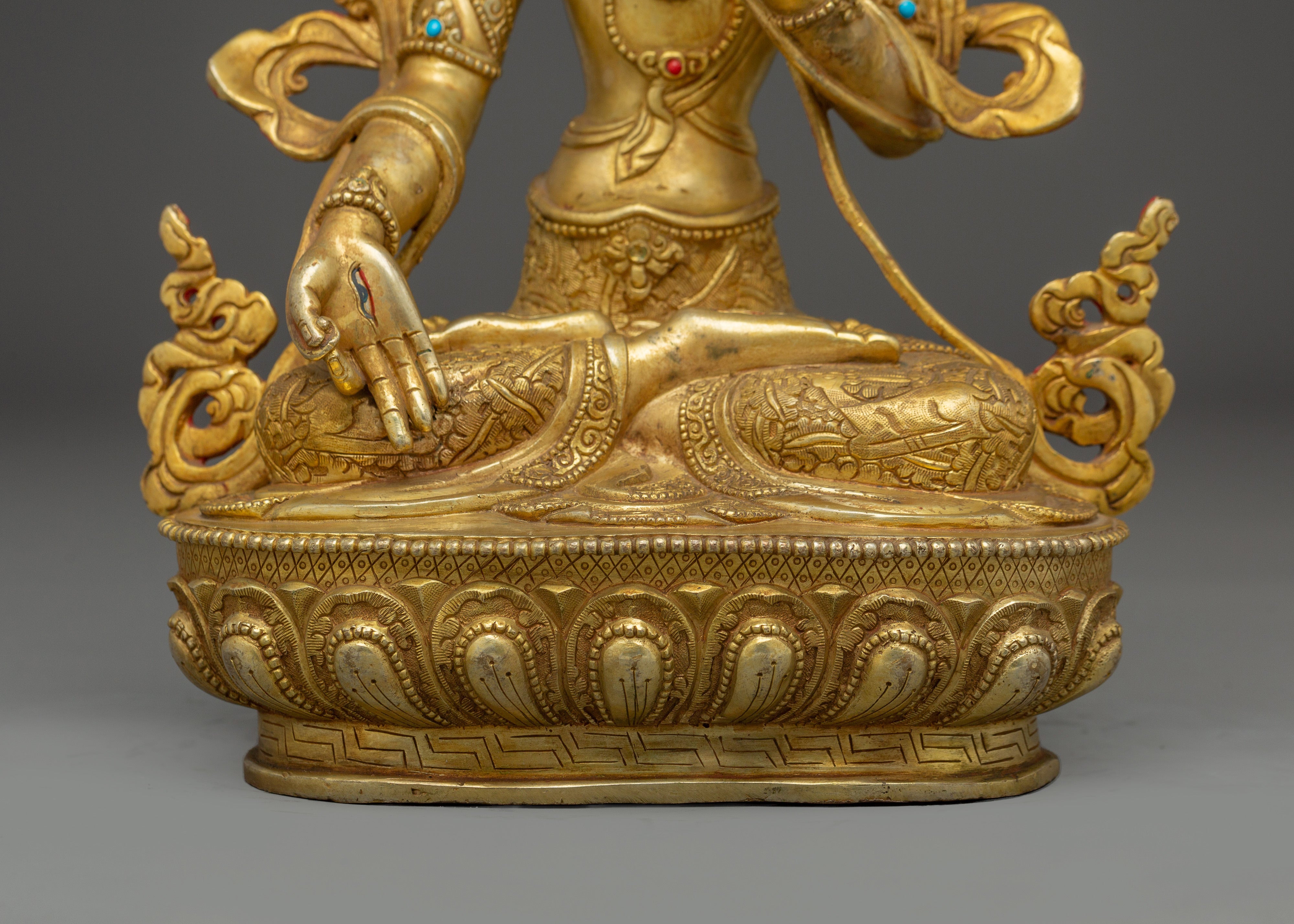 White Tara Statue: Buddhist Seven-eyed Goddess