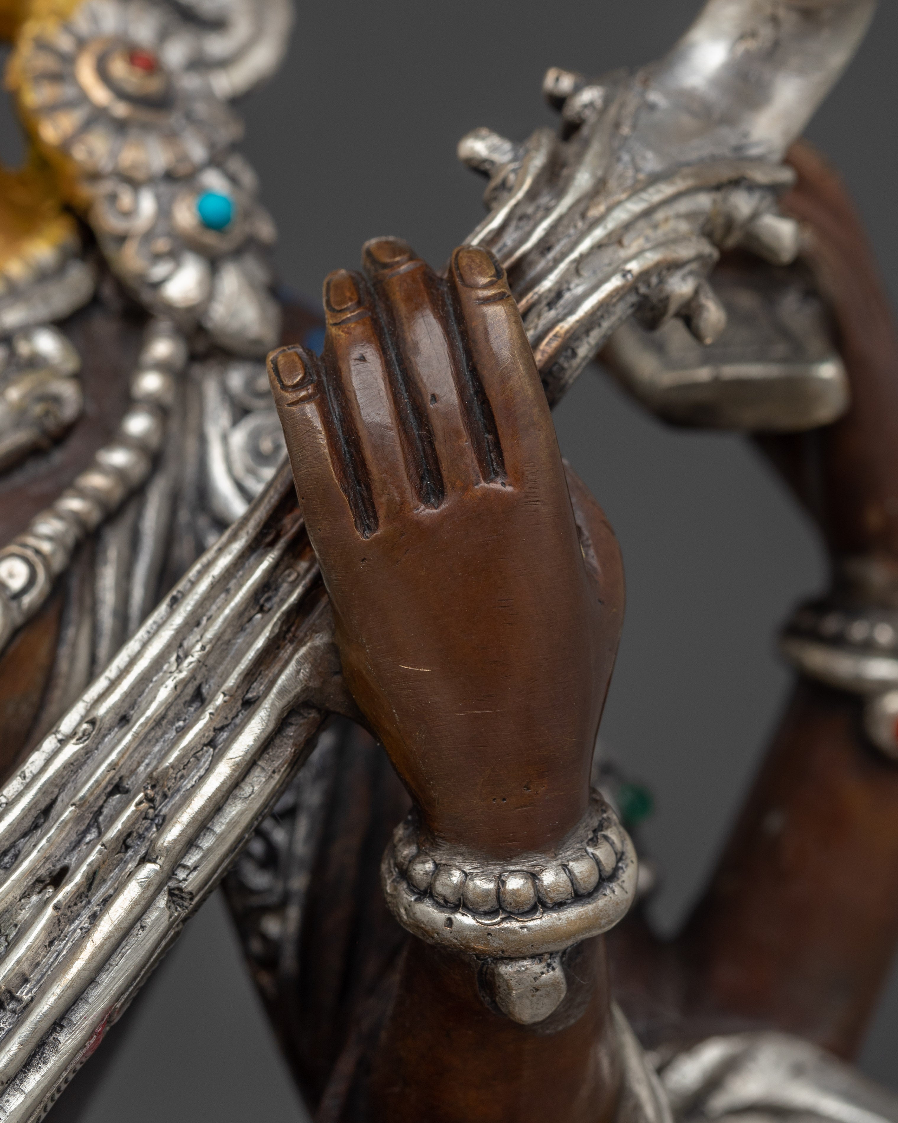 Hindu Goddess of Wisdom Saraswoti Art | Handcrafted Artwork