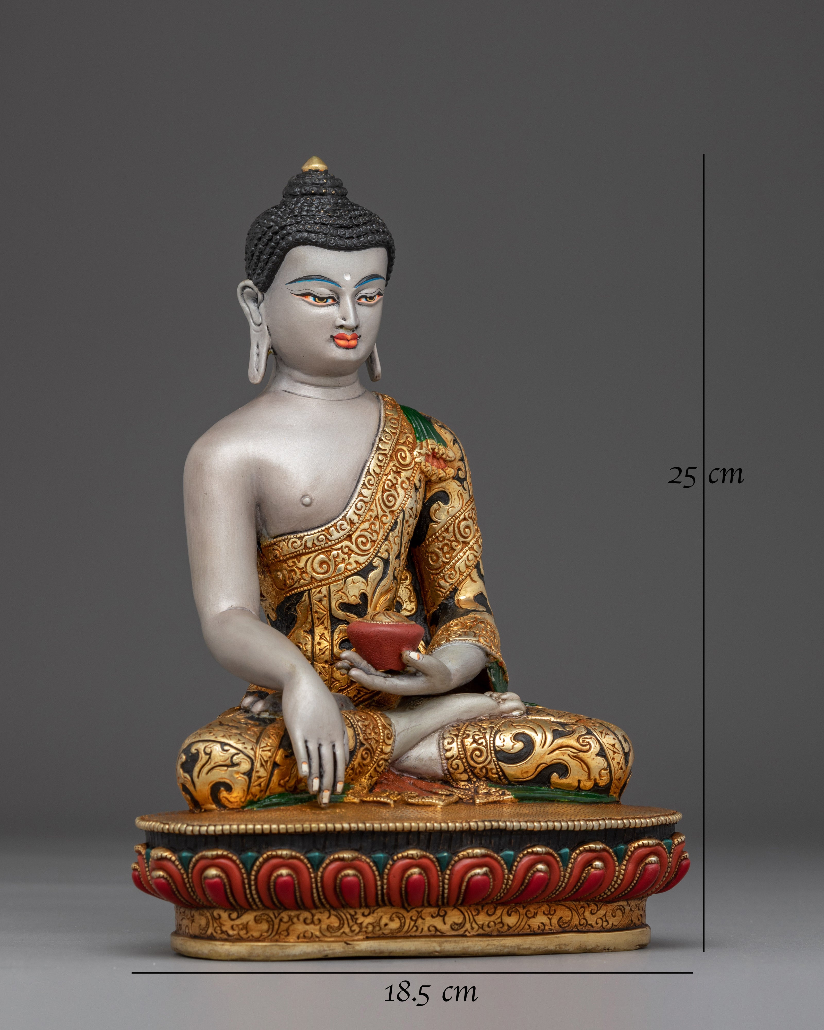 Shakyamuni Buddha Statue: Handmade Copper Artwork
