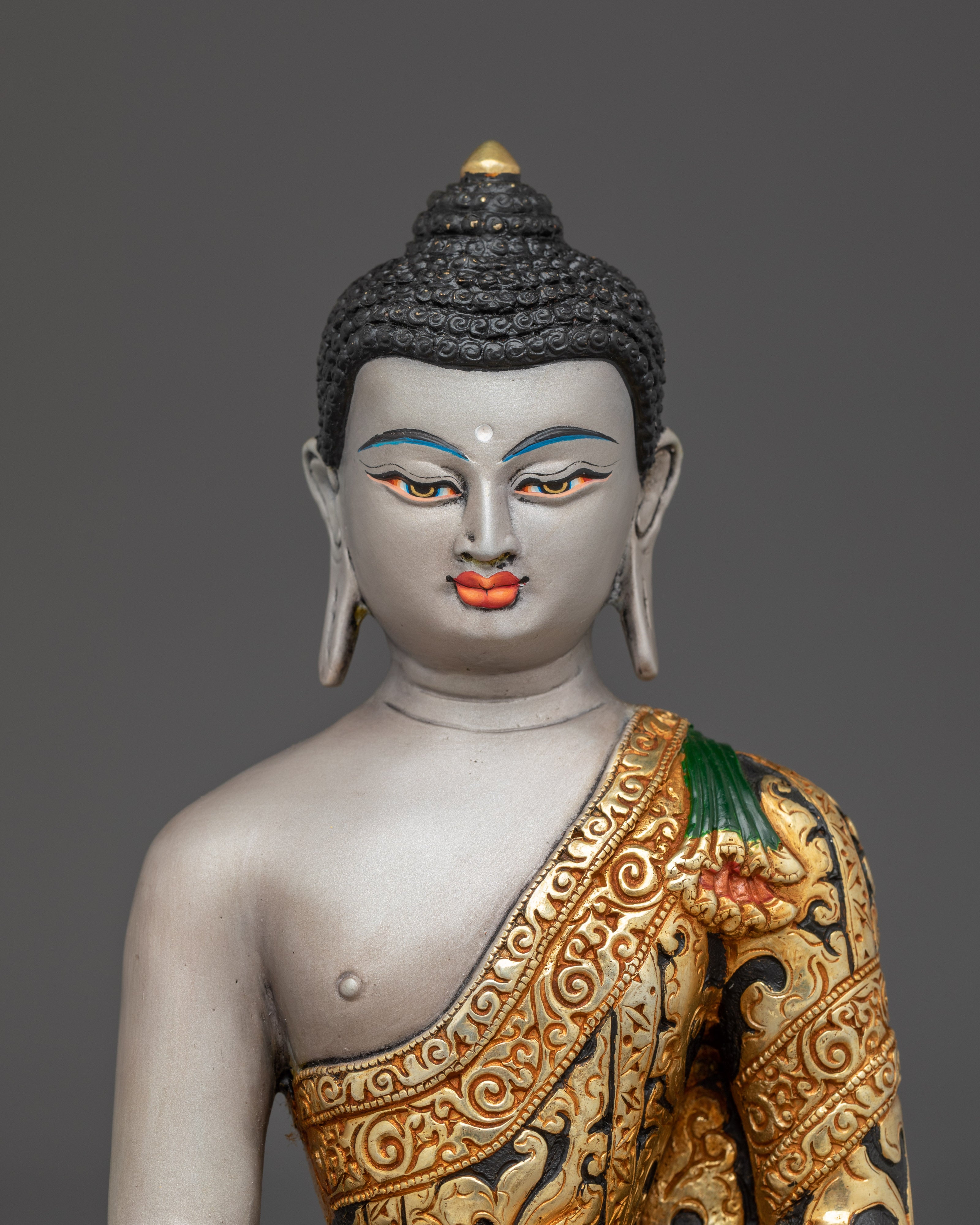 Shakyamuni Buddha Statue: Handmade Copper Artwork