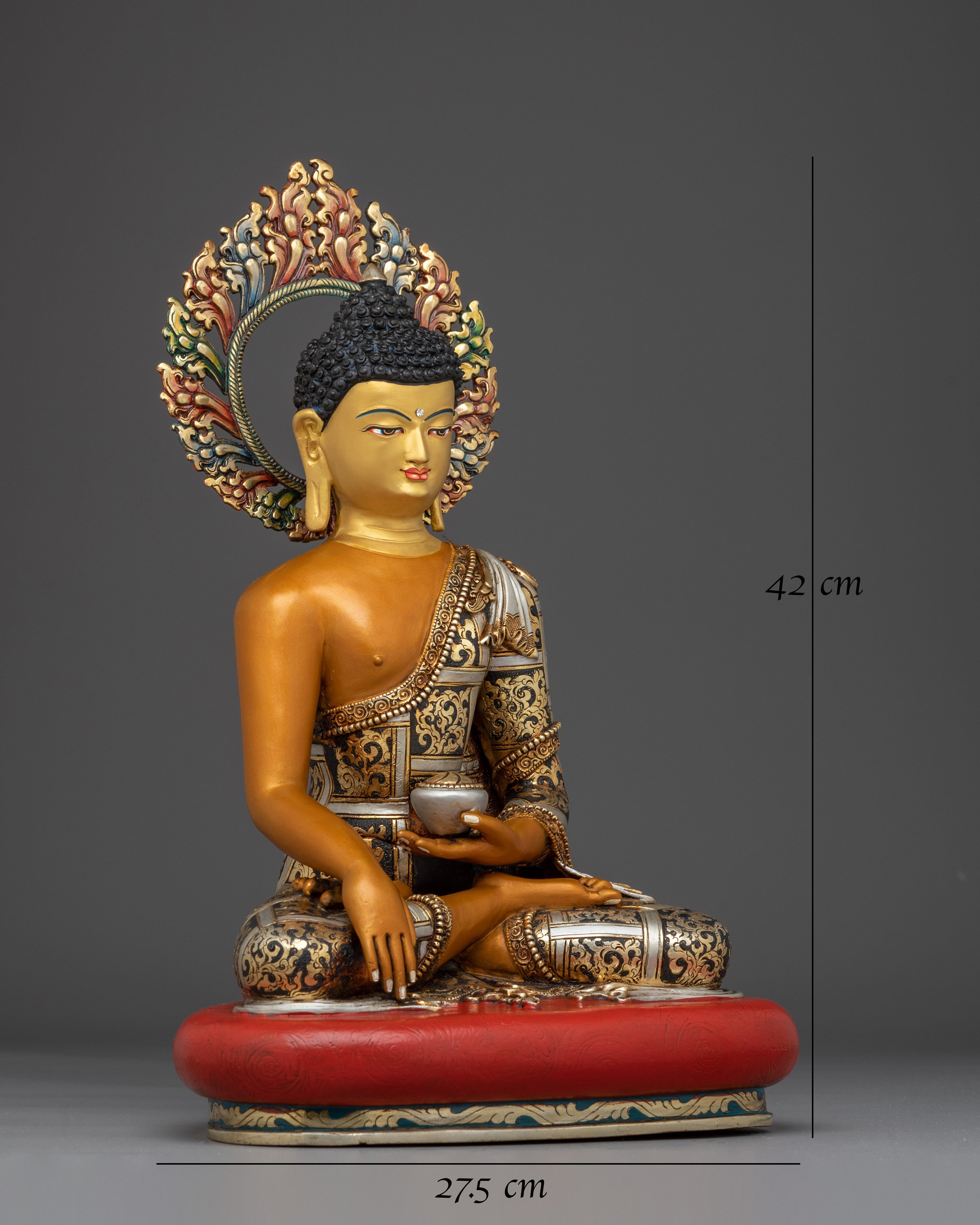 Golden Copper Shakyamuni Buddha statue for Meditation