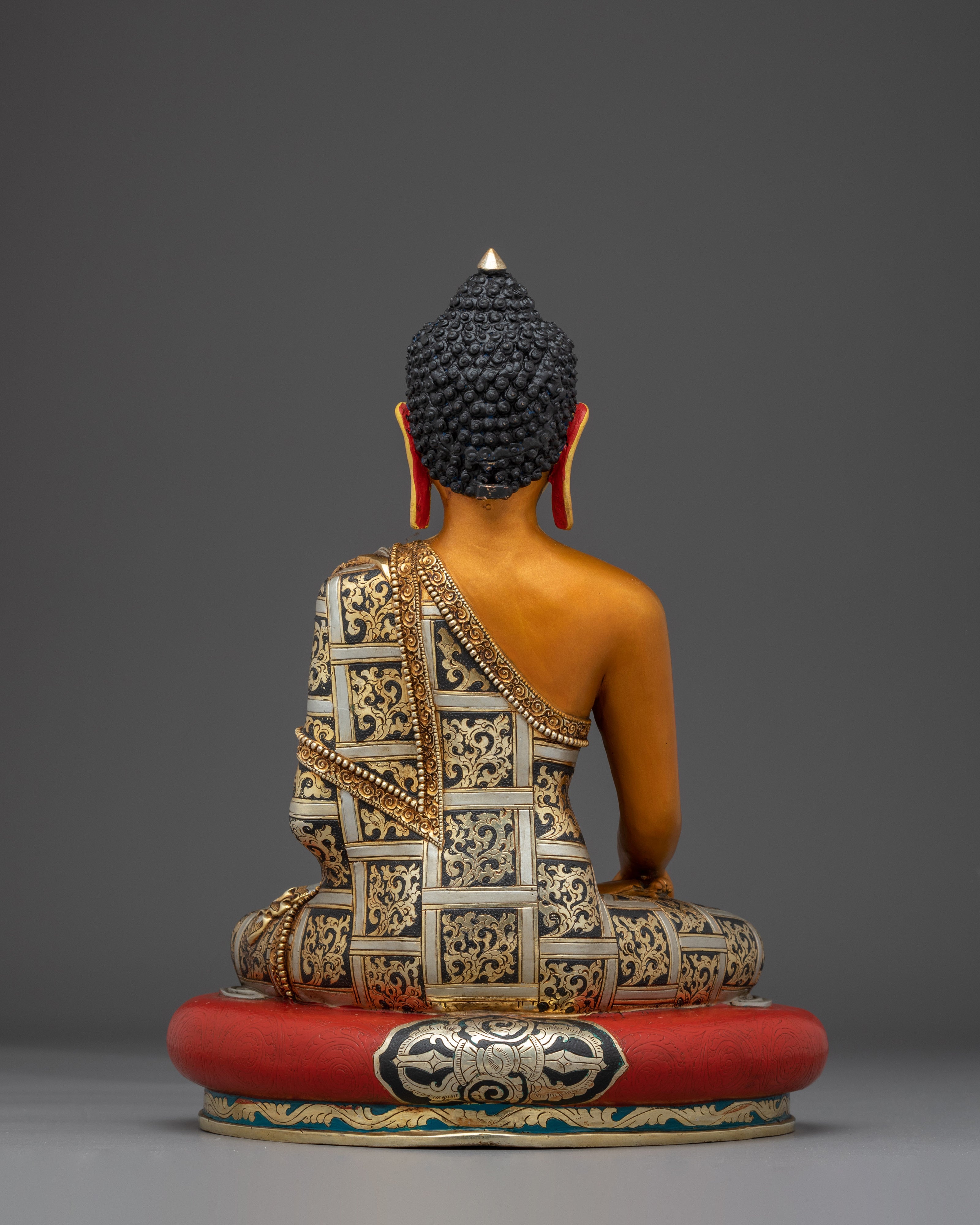 Golden Copper Shakyamuni Buddha statue for Meditation