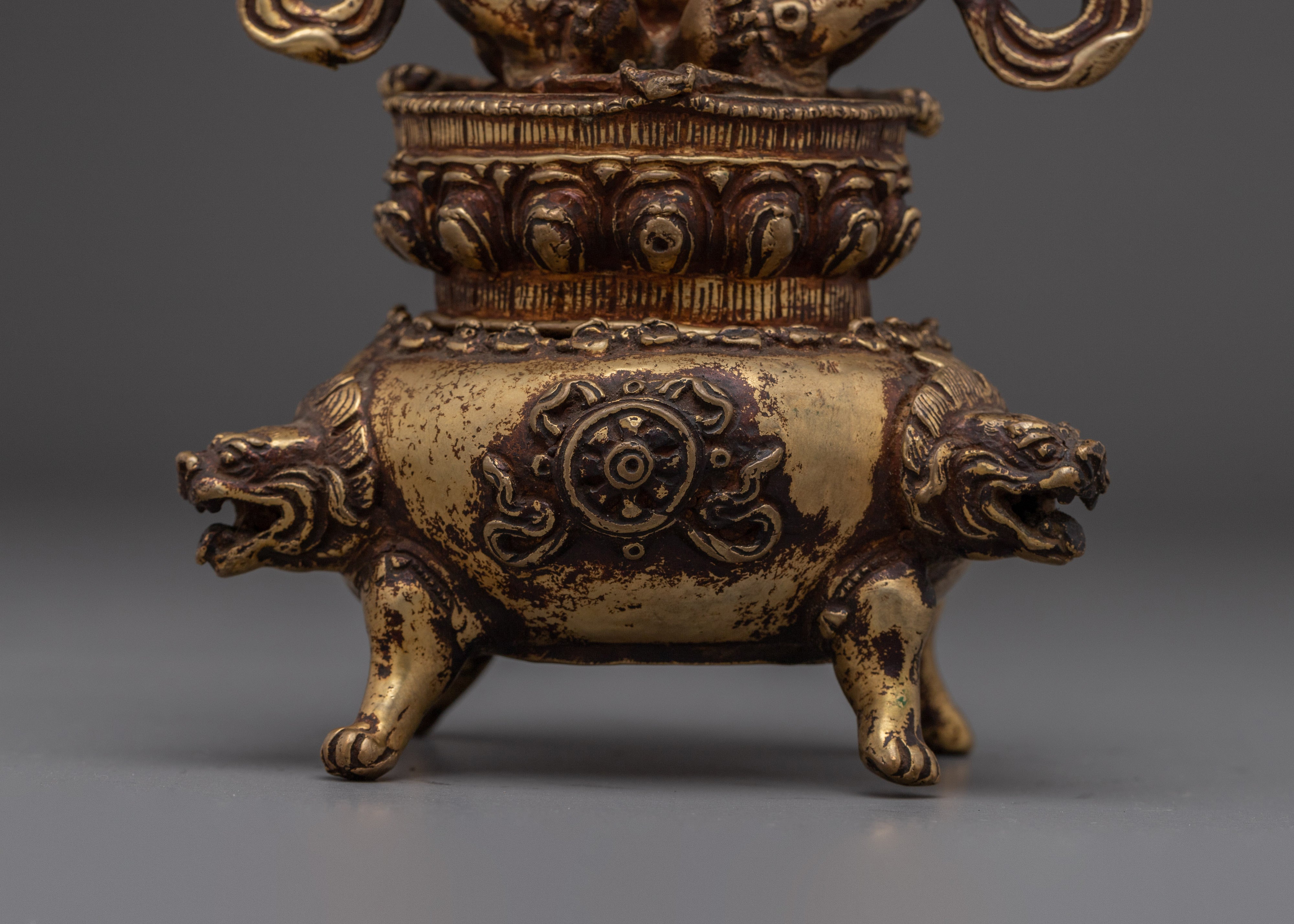 Vajradhaka Copper Statue with Antique Finish | Buddhist Deity for Altar