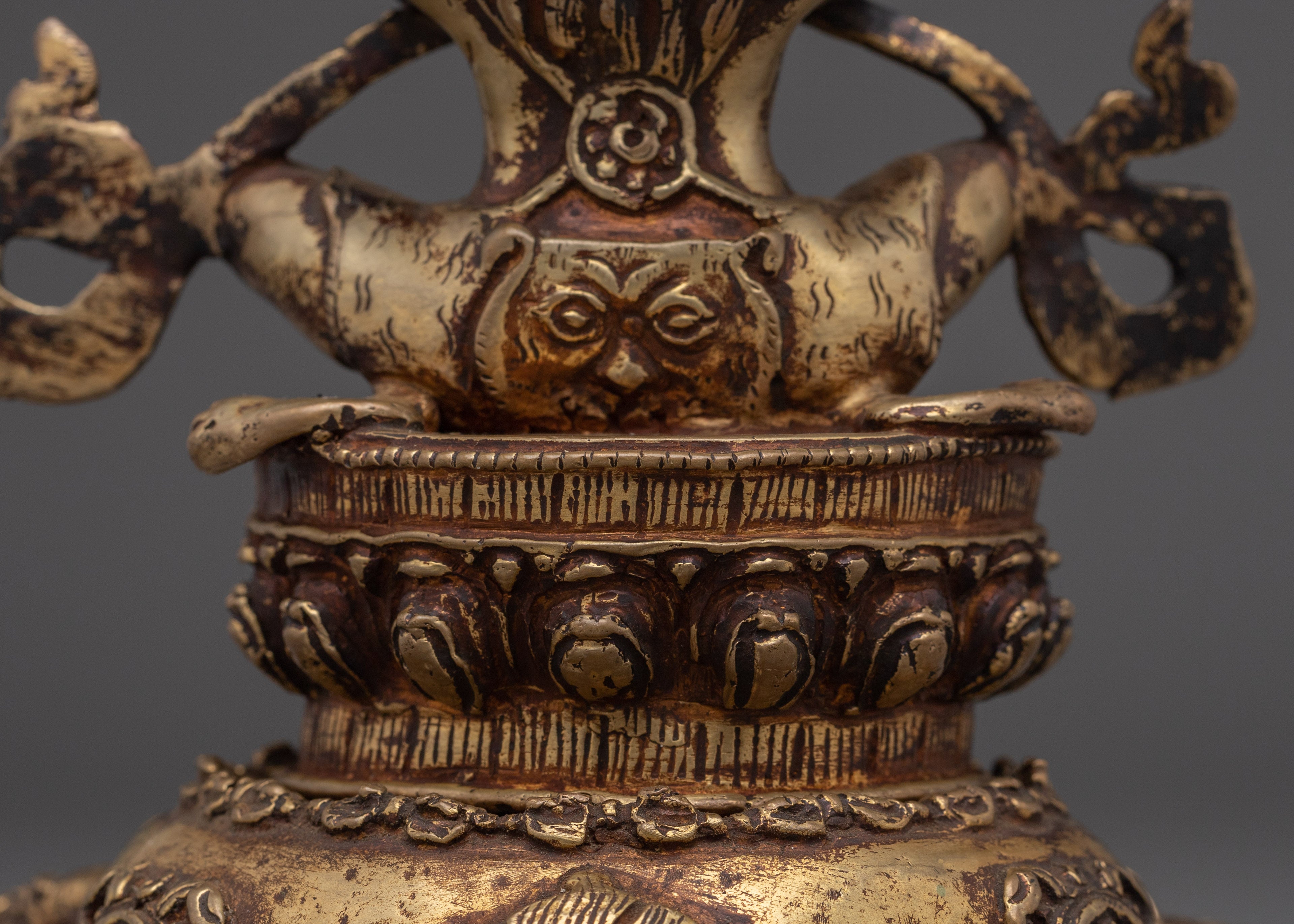 Vajradhaka Copper Statue with Antique Finish | Buddhist Deity for Altar