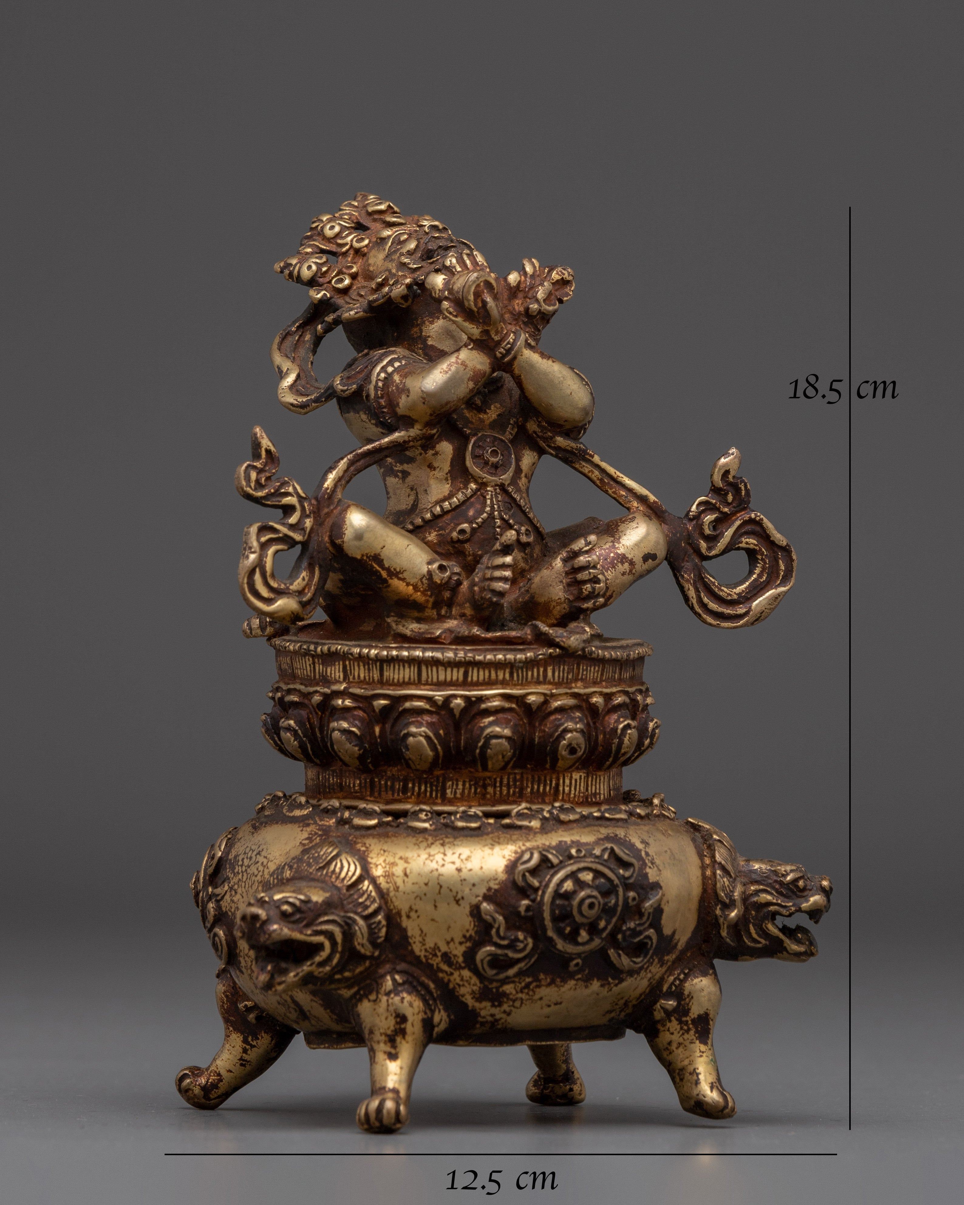 Vajradhaka Copper Statue with Antique Finish