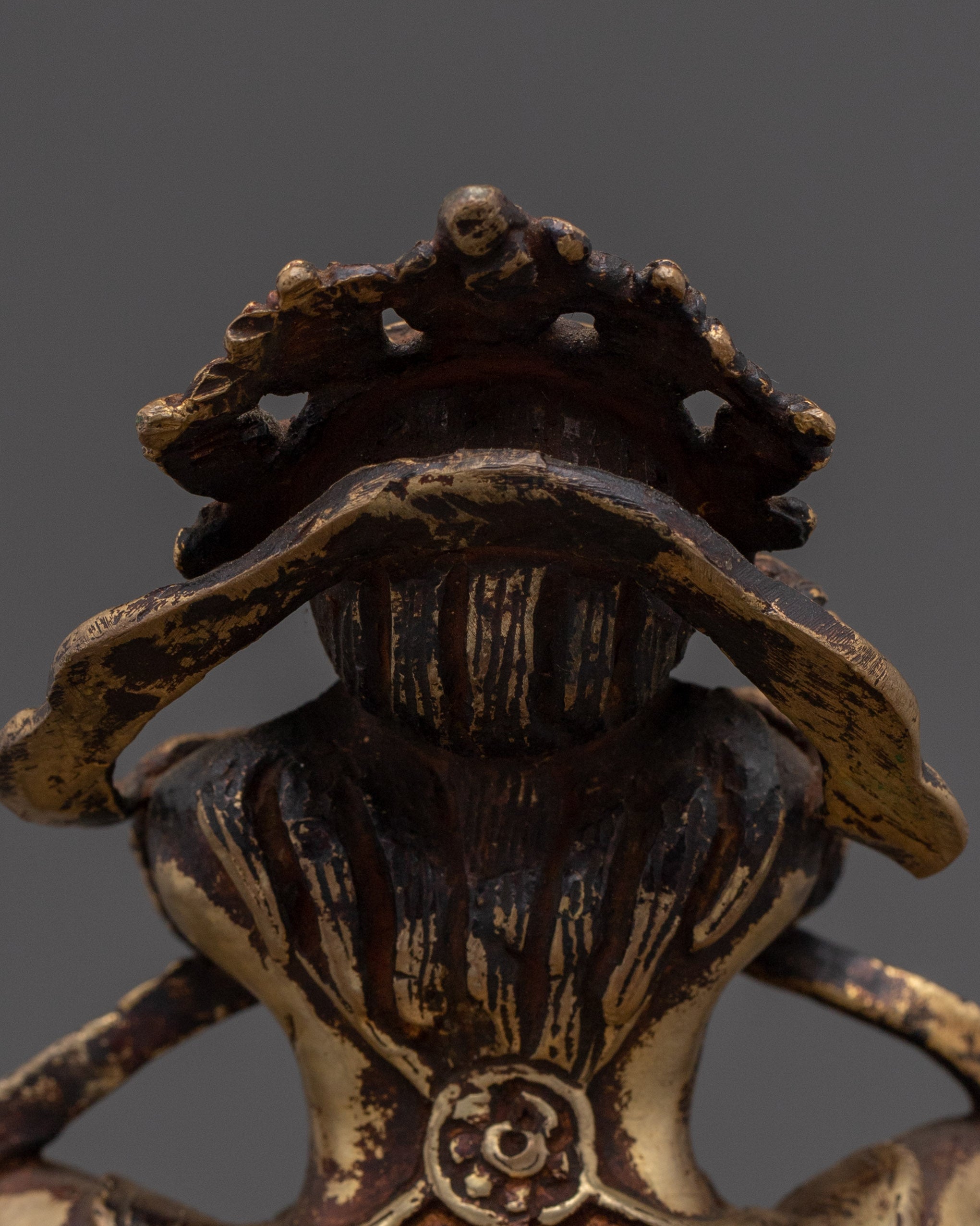 Vajradhaka Copper Statue with Antique Finish | Buddhist Deity for Altar