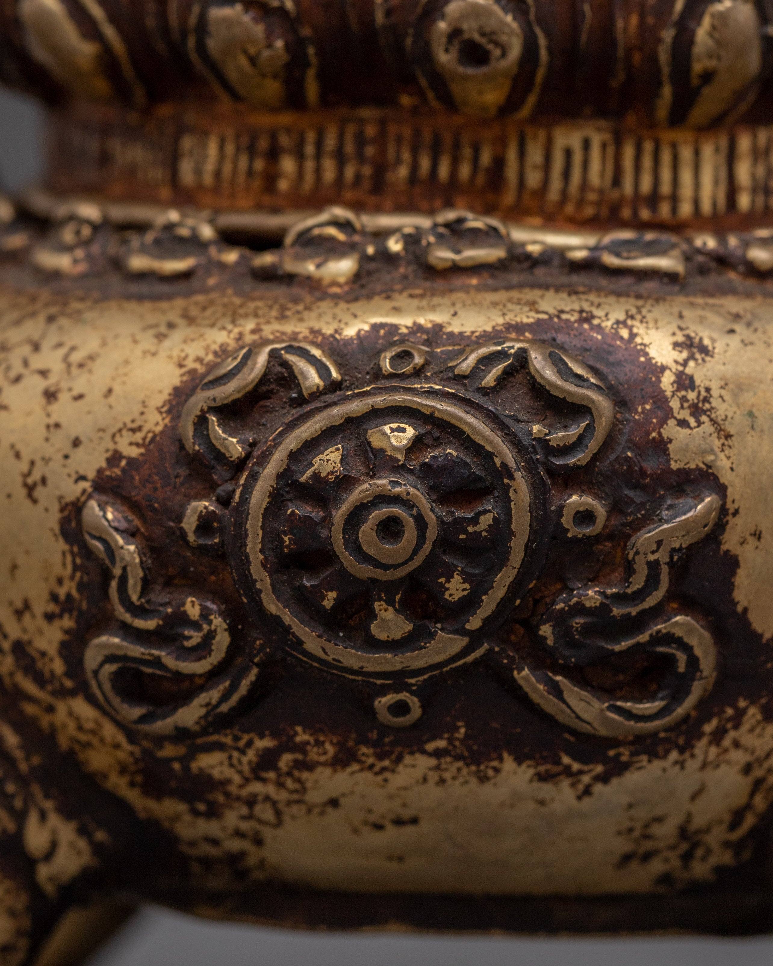 Vajradhaka Copper Statue with Antique Finish | Buddhist Deity for Altar